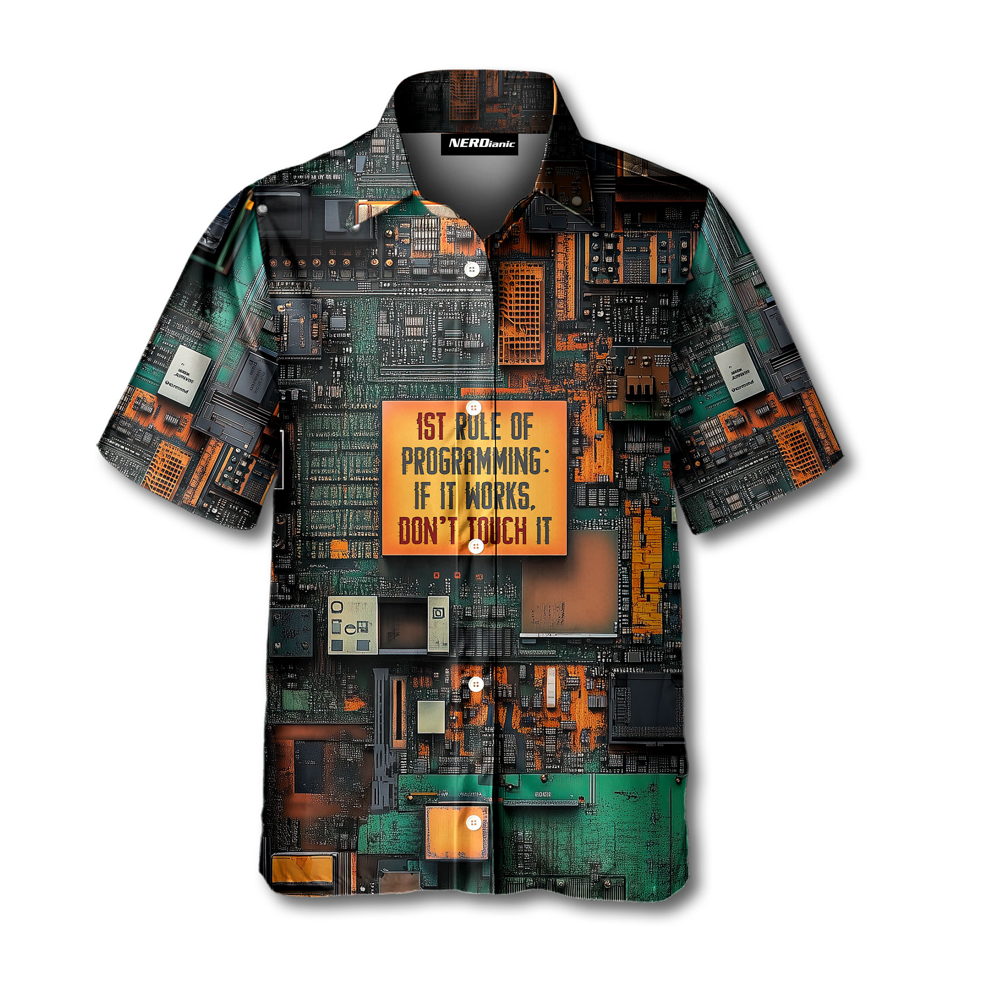 Circuit Boards Science Button Up Shirt
