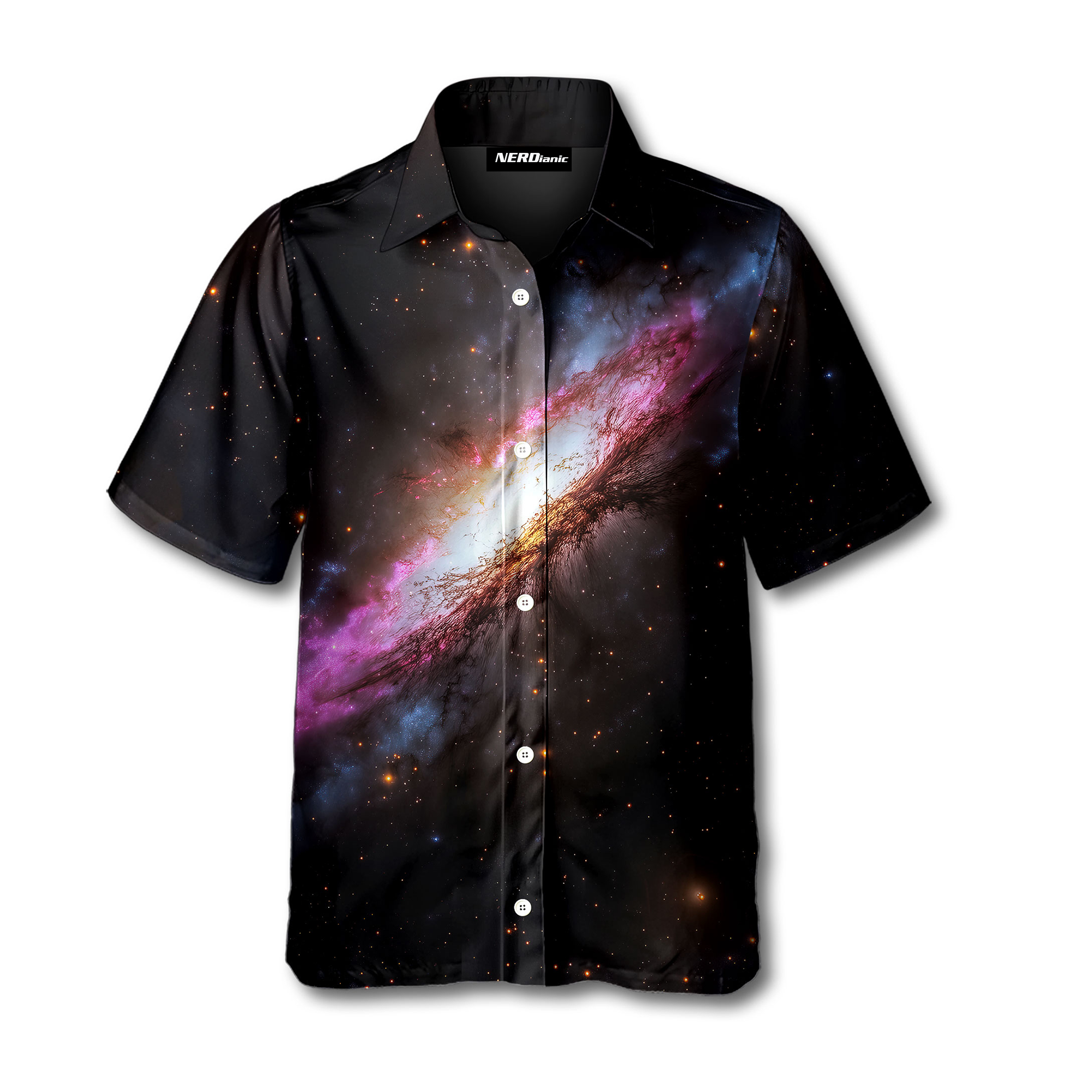 Galaxy Space Themed Retro Space Button Up Shirt
