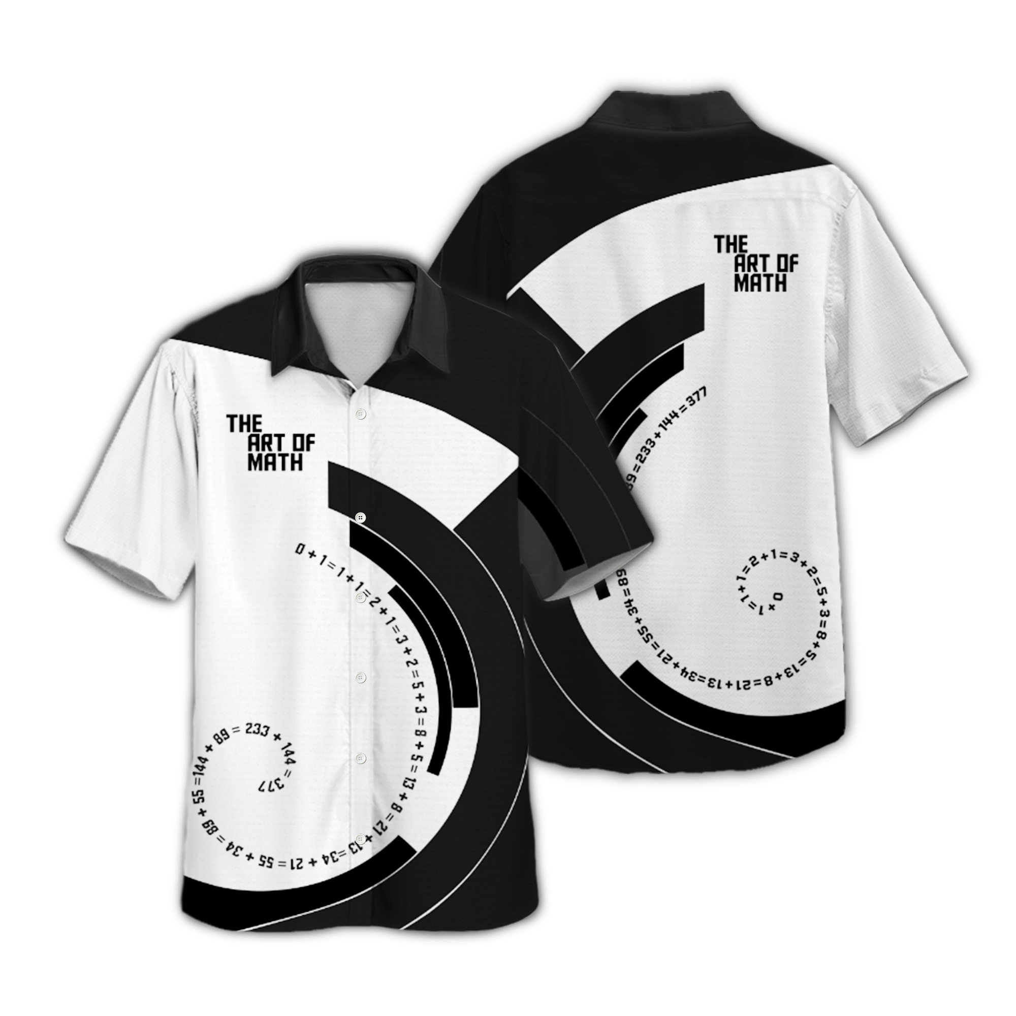 Math Art Button Up Shirt