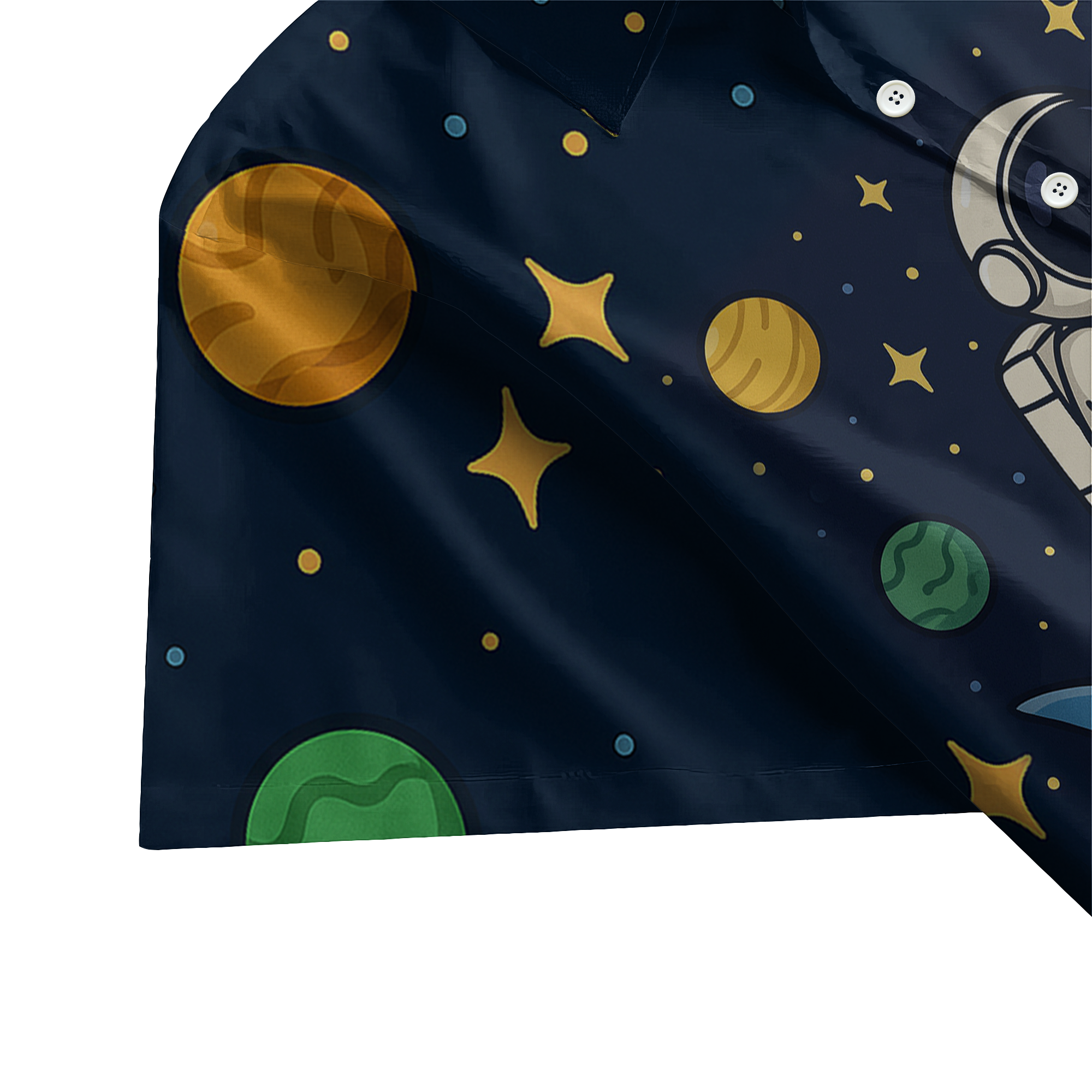 Astronaut Galaxy Retro Space Button Up Shirt