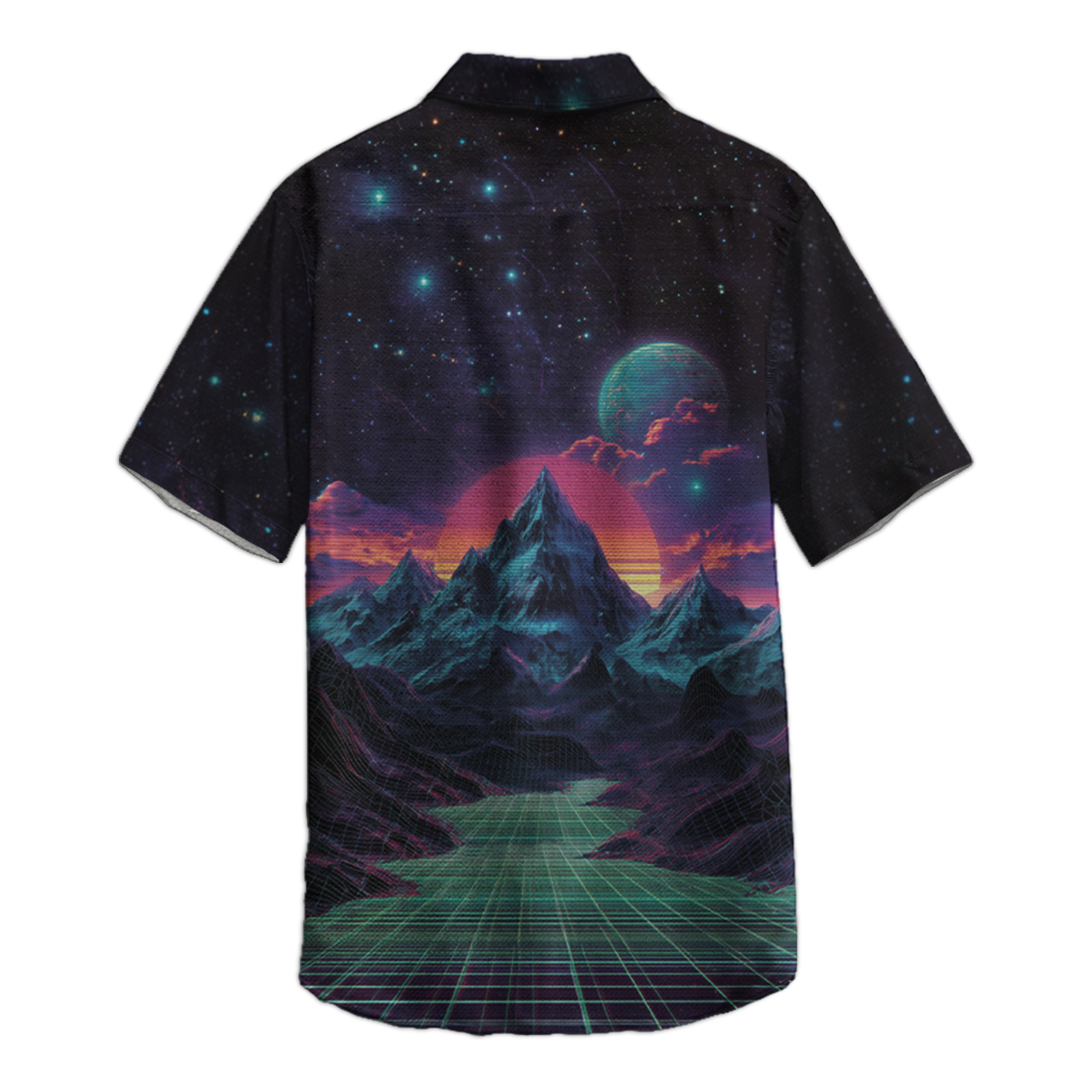 Spacewaves Retro Space Button Up Shirt