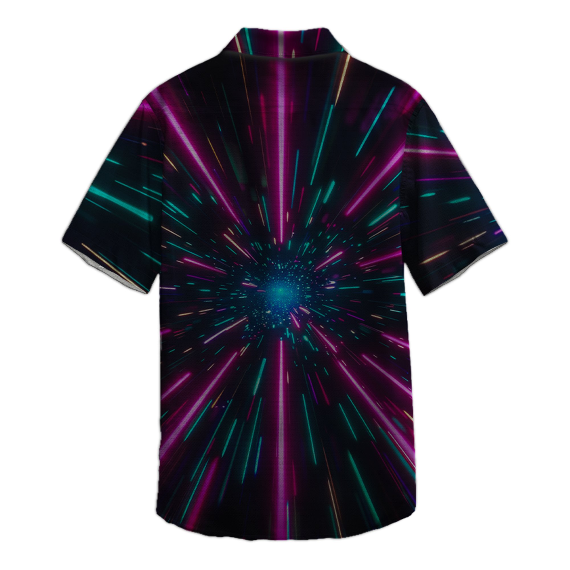 Galaxy Black Retro Space Button Up Shirt