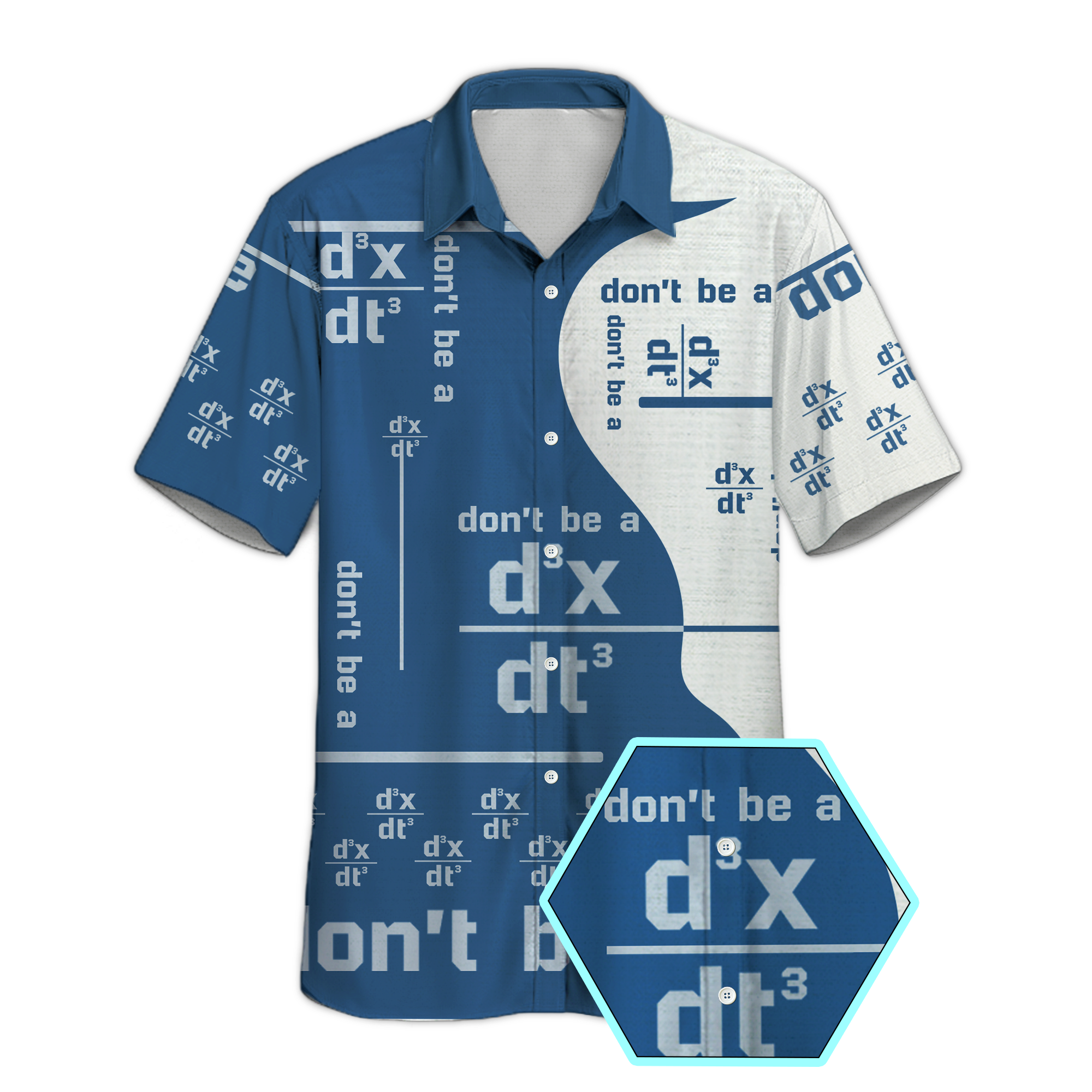 Funny Nerdy Math Button Up Shirt