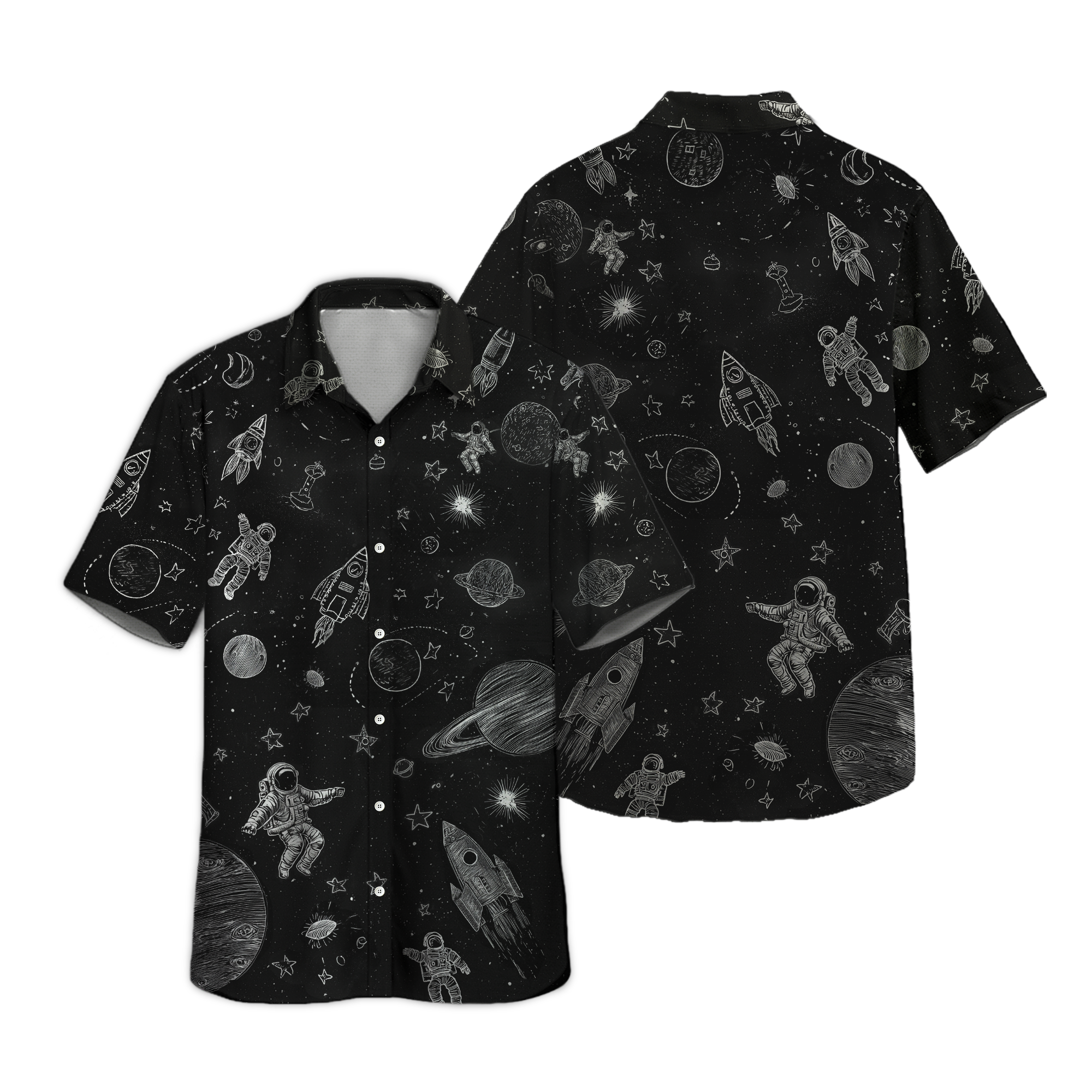 Space Mission Button Up Shirt