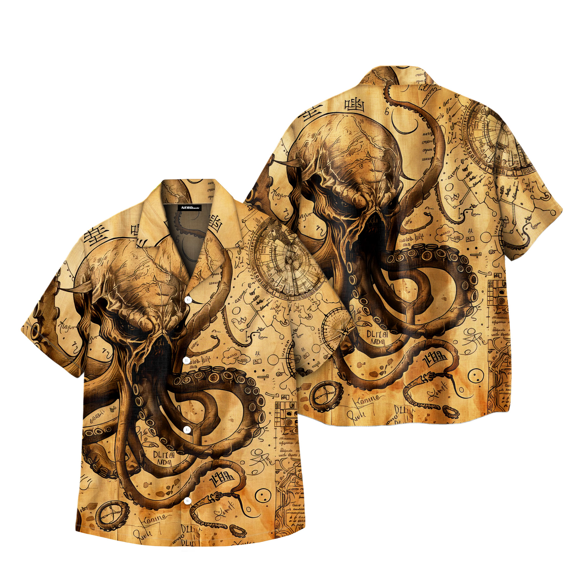 Vintage Octopus Geek Hawaiian Shirt