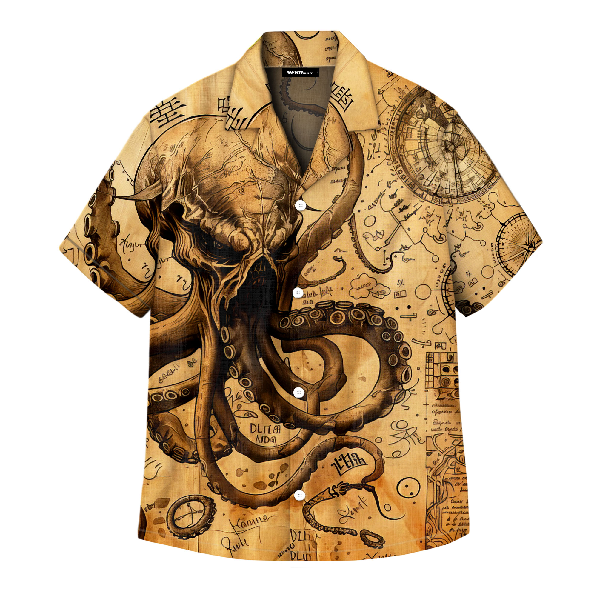 Vintage Octopus Geek Hawaiian Shirt
