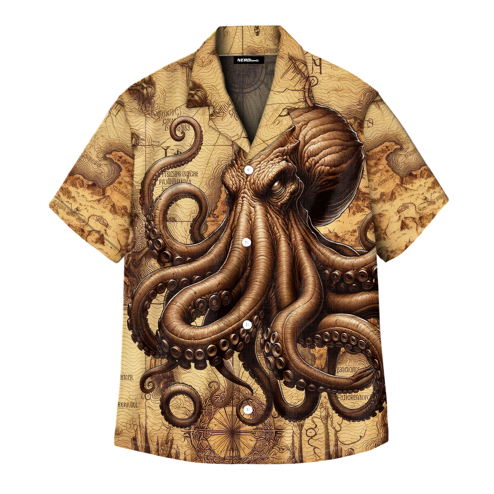 Giant Octopus Graphic Geek Hawaiian Shirt