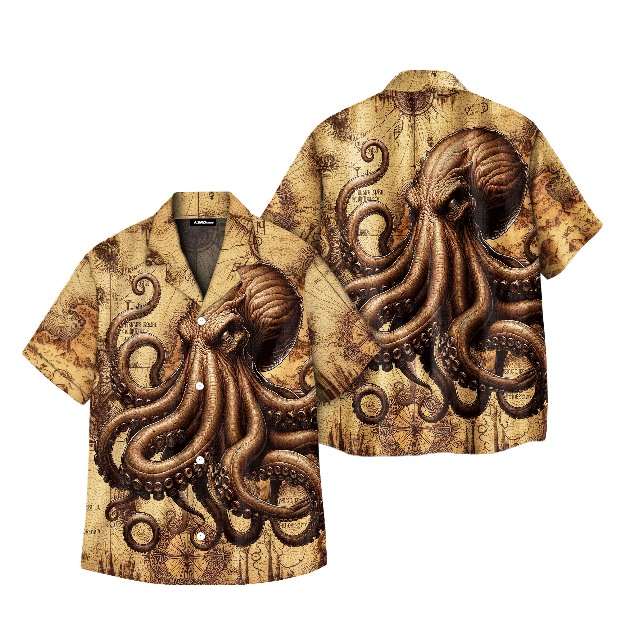 Giant Octopus Graphic Geek Hawaiian Shirt