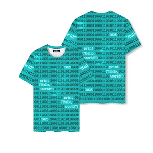 Hello World Binary Nerd Graphic T-Shirt