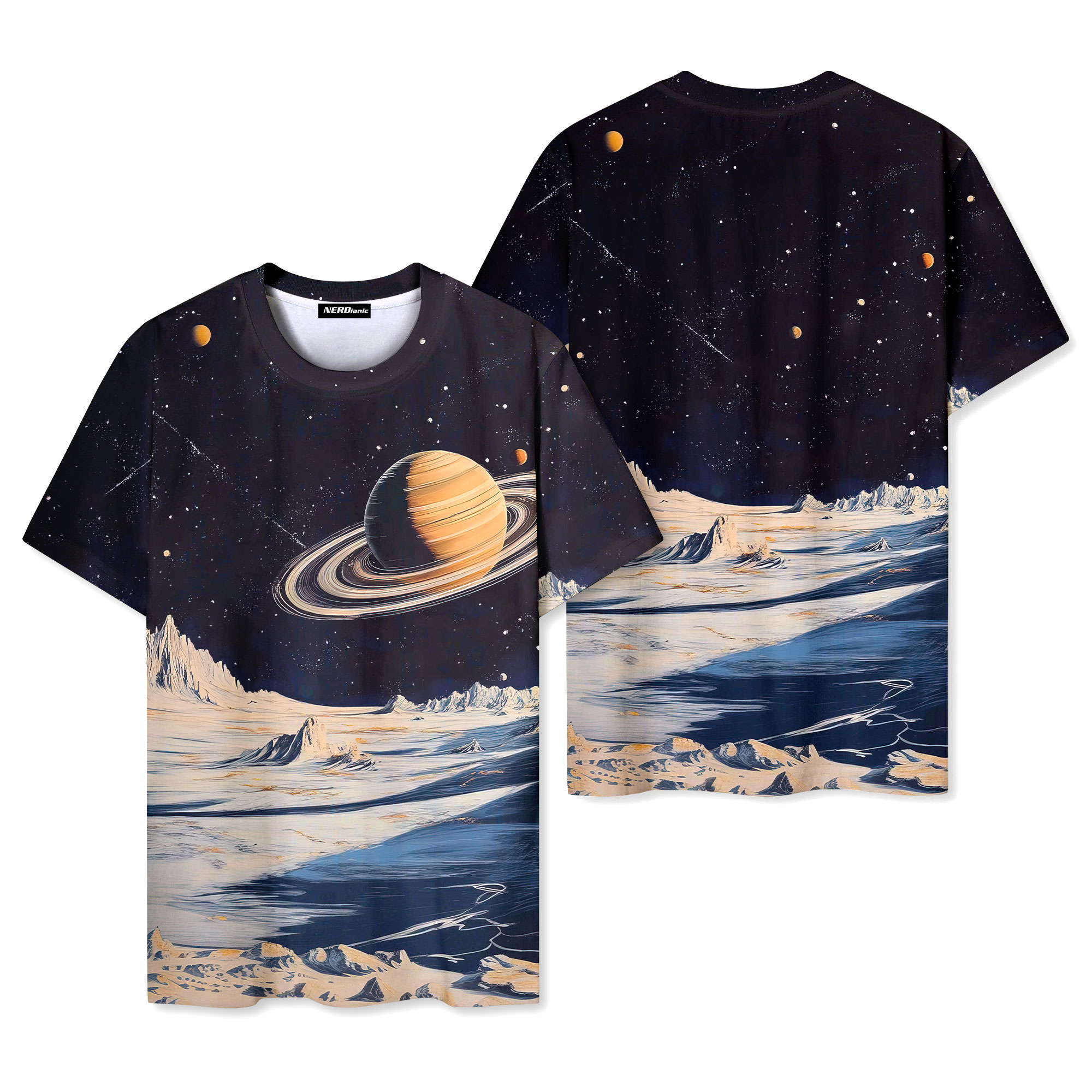 Saturn Retro Space Graphic T-Shirt