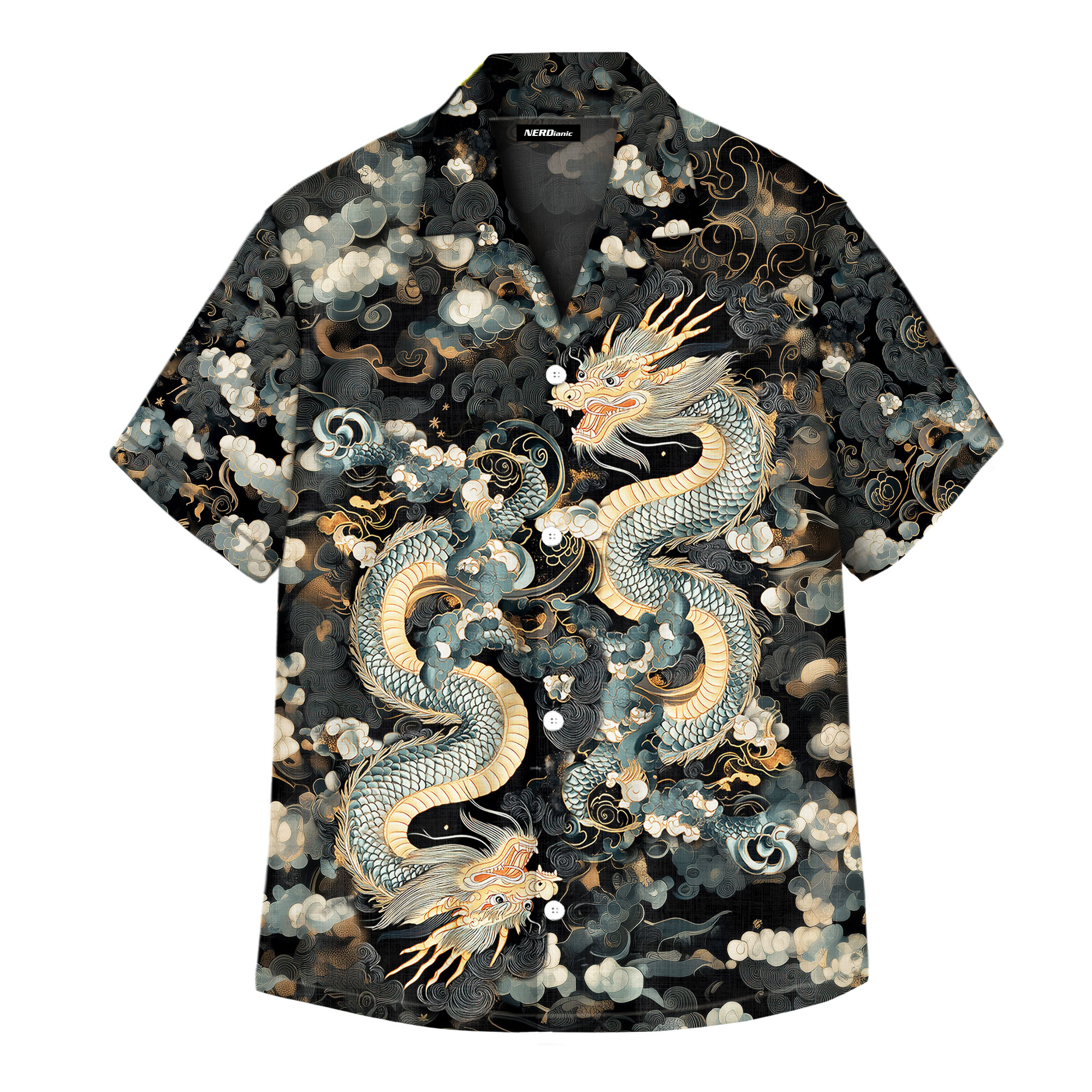 Traditional Chinese Dragon Geek Hawaiian Shirt