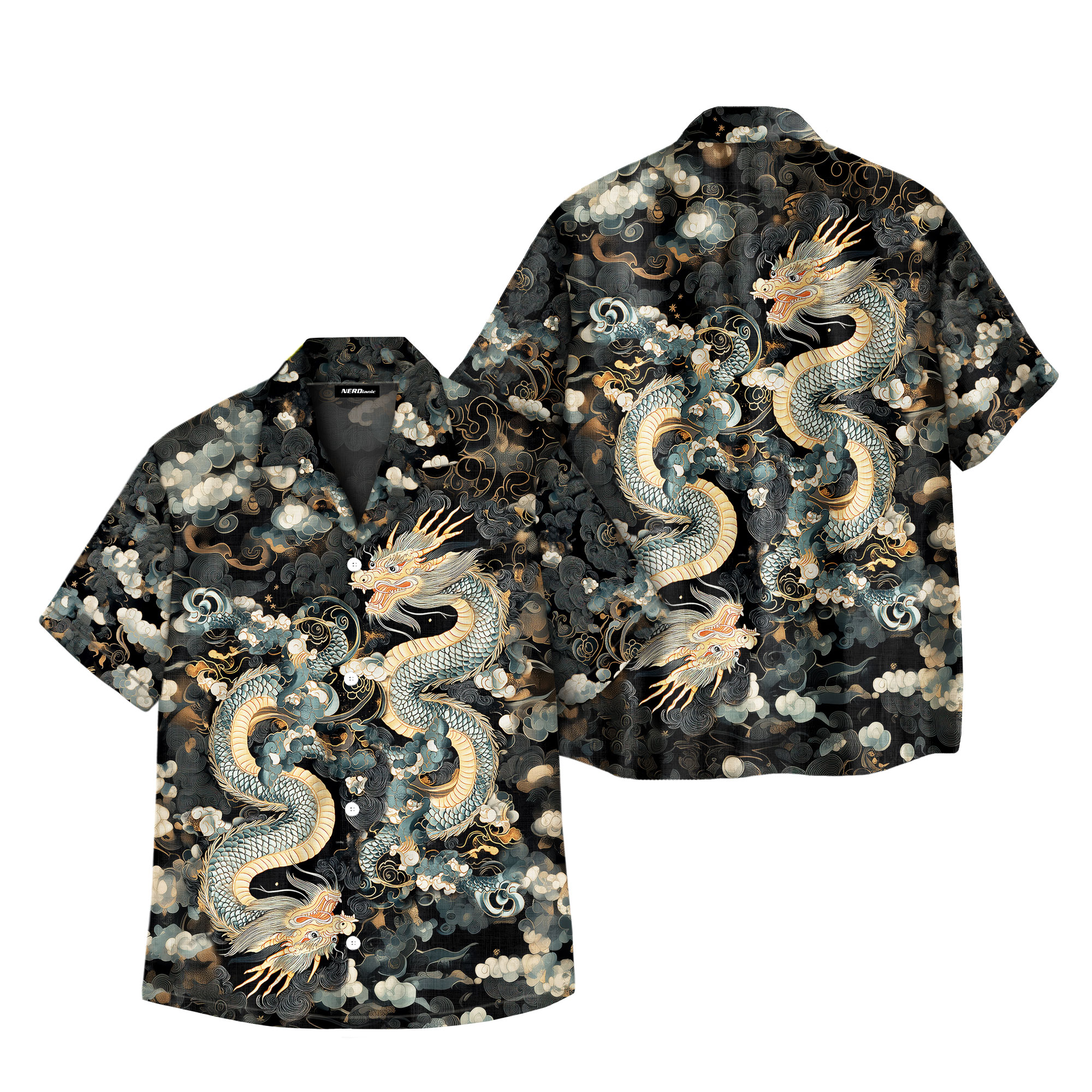 Traditional Chinese Dragon Geek Hawaiian Shirt
