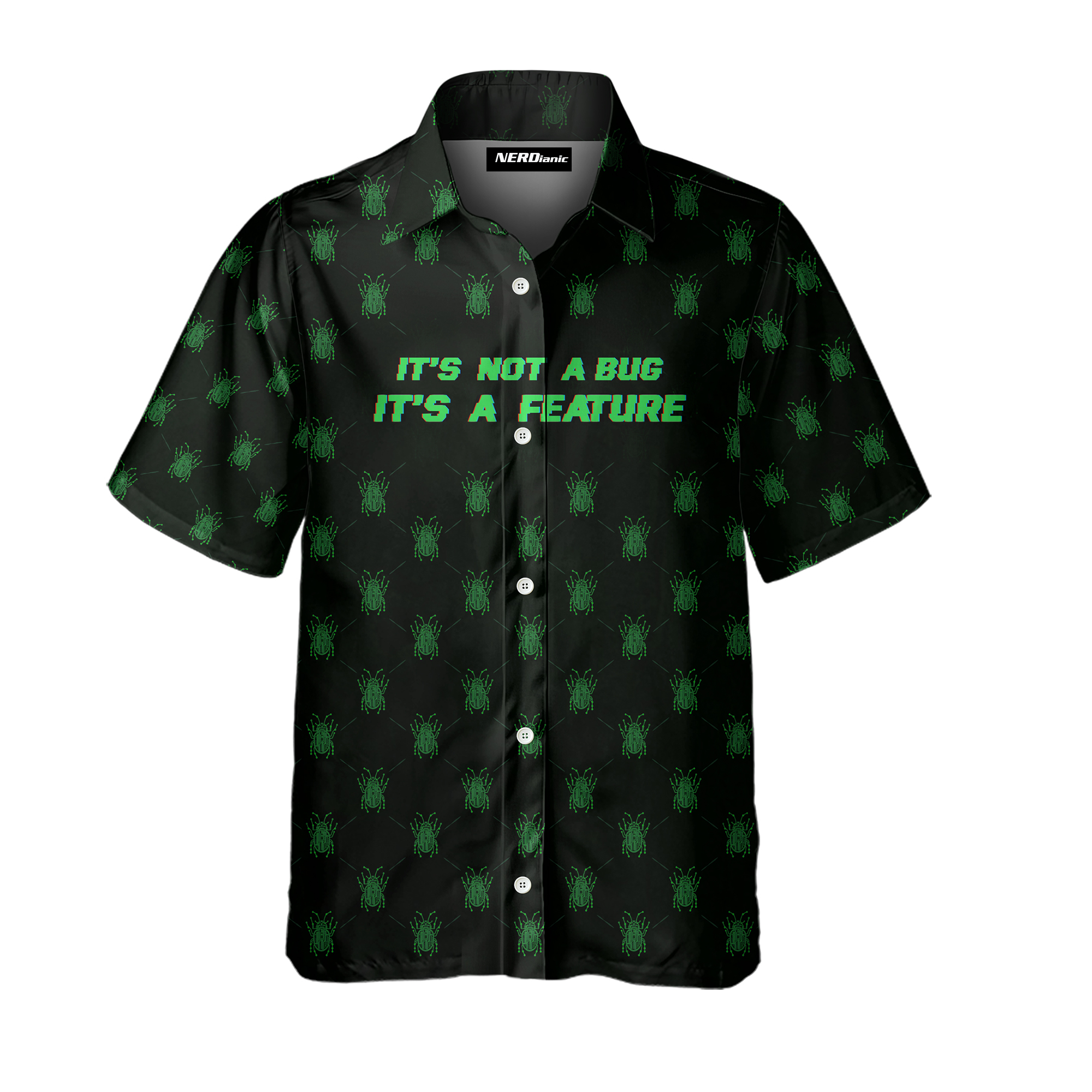 It's Not a Bug- It's a Feature Engineering Button Up Shirt
