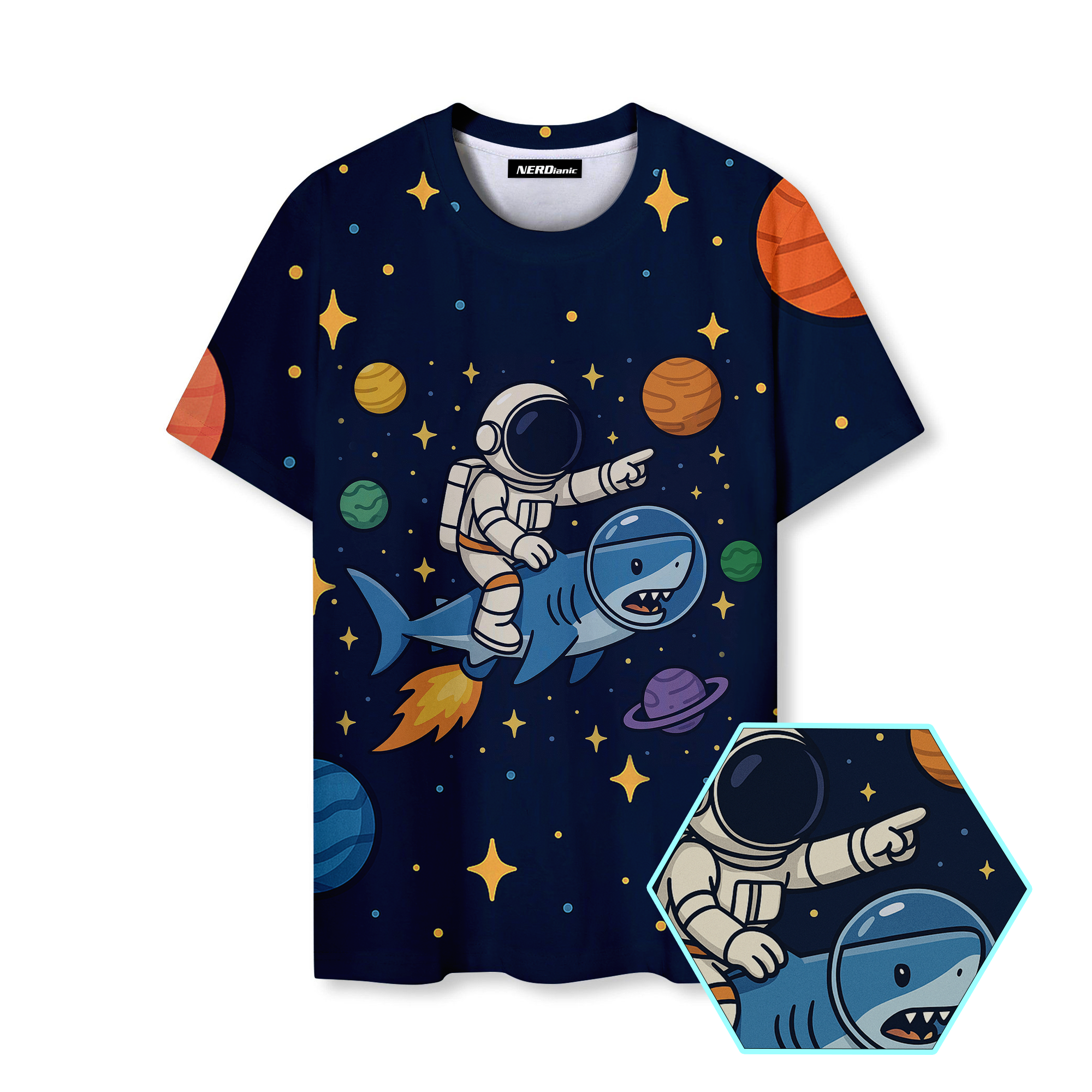 Astronaut Galaxy Space Graphic T-Shirt
