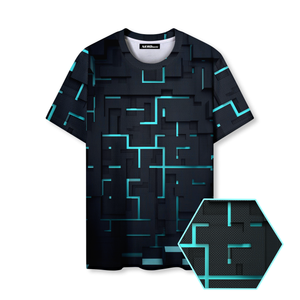 Circuit Blocks Technology Nerd Graphic T-Shirt