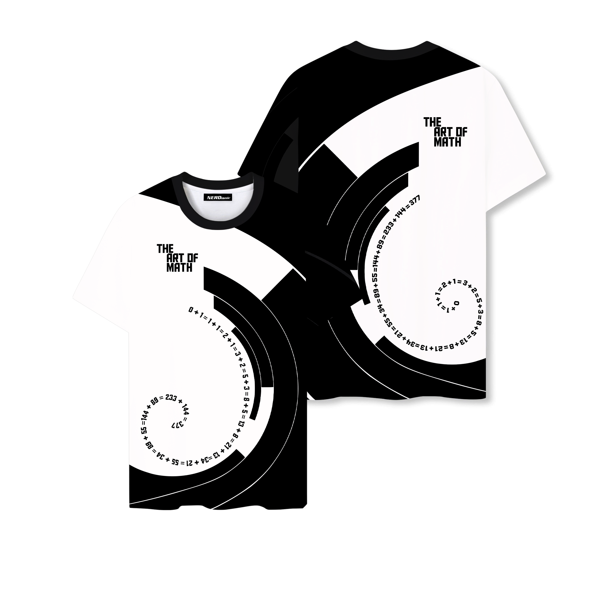 Fibonacci Art Of Math Nerd Graphic T-Shirt