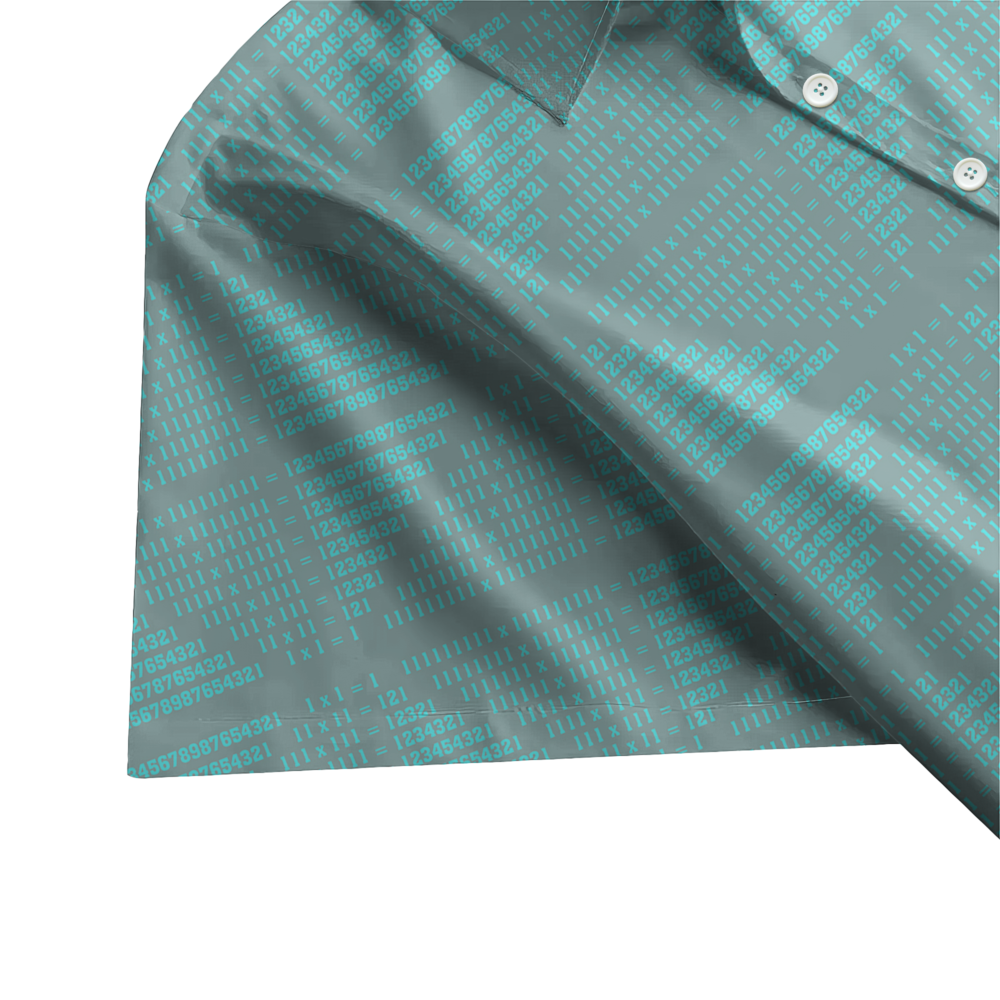 Palindrome Number Patterns Math Button Up Shirt