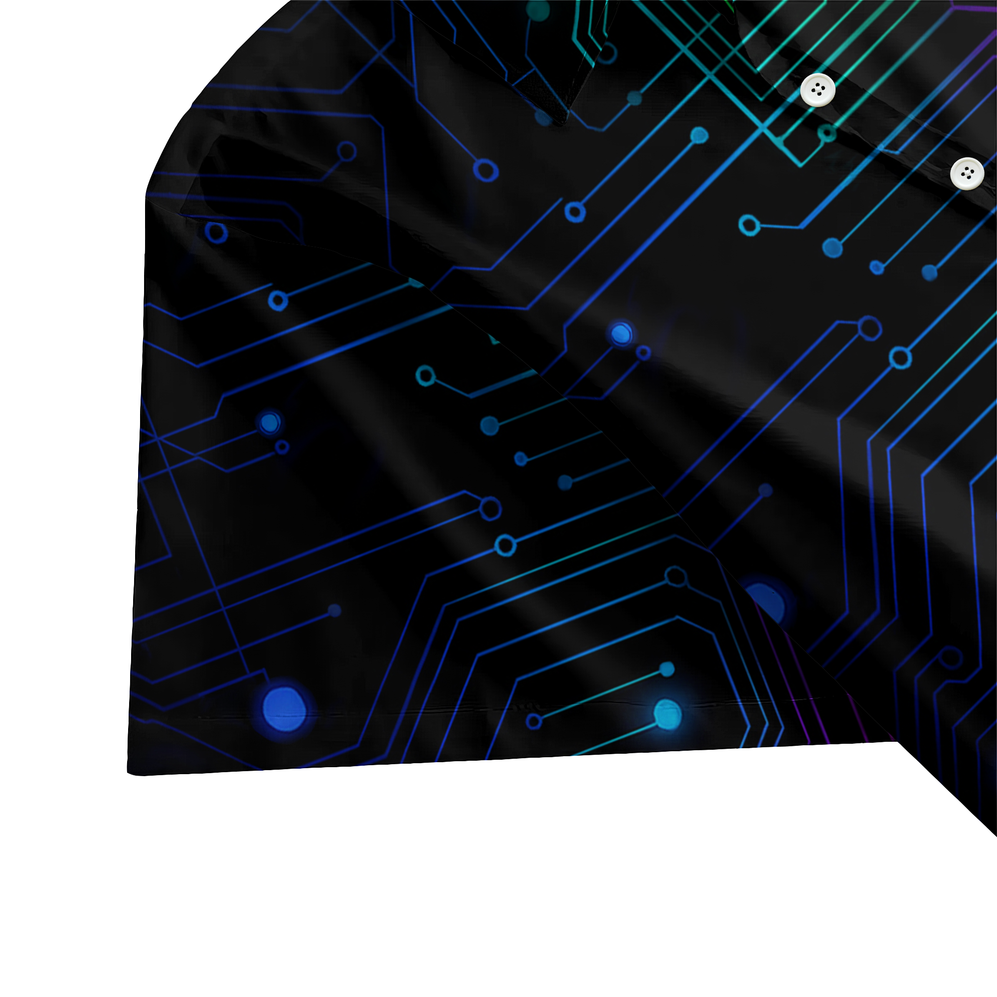 Colorful Circuit Board Technology Button Up Shirt