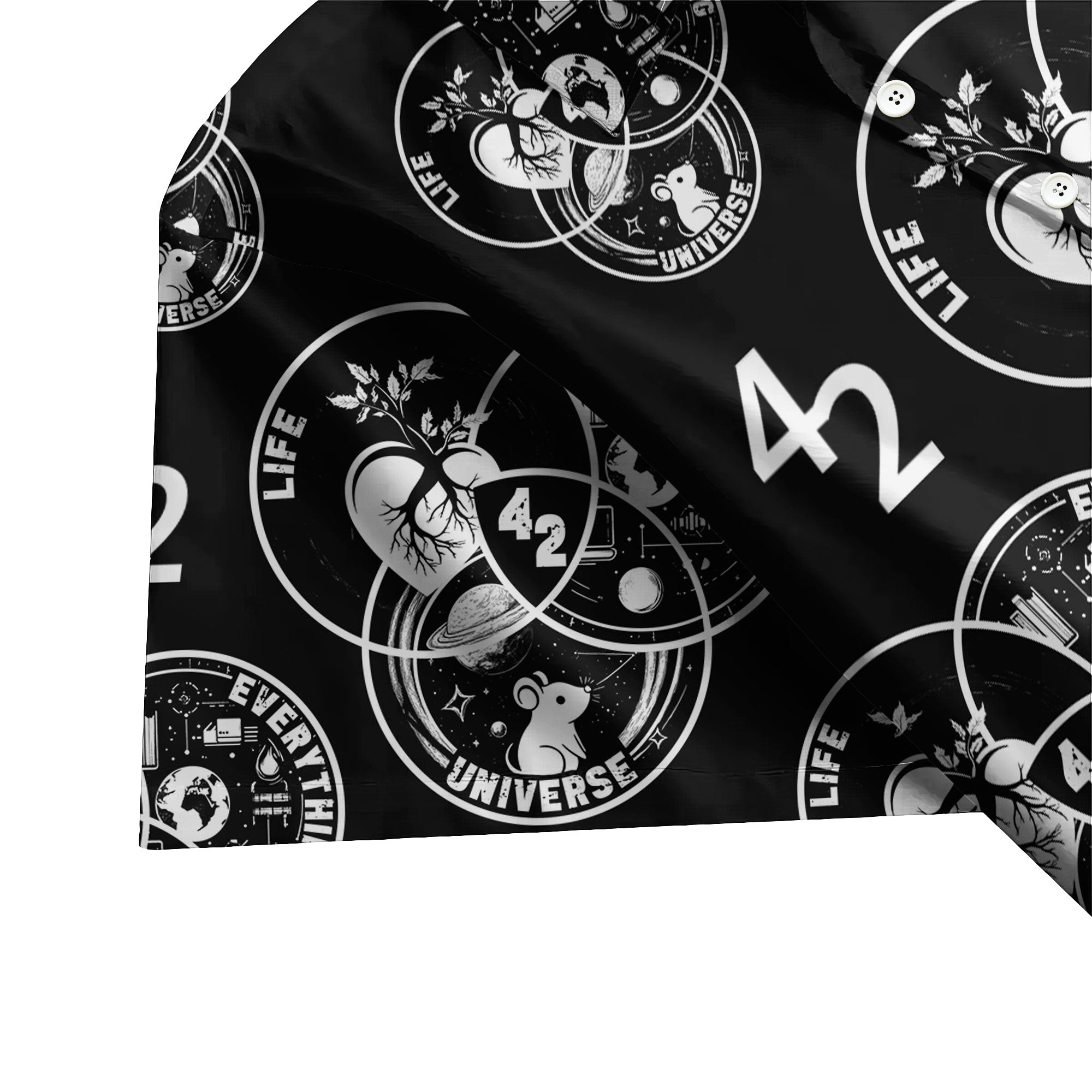 Math Retro Space Button Up Shirt