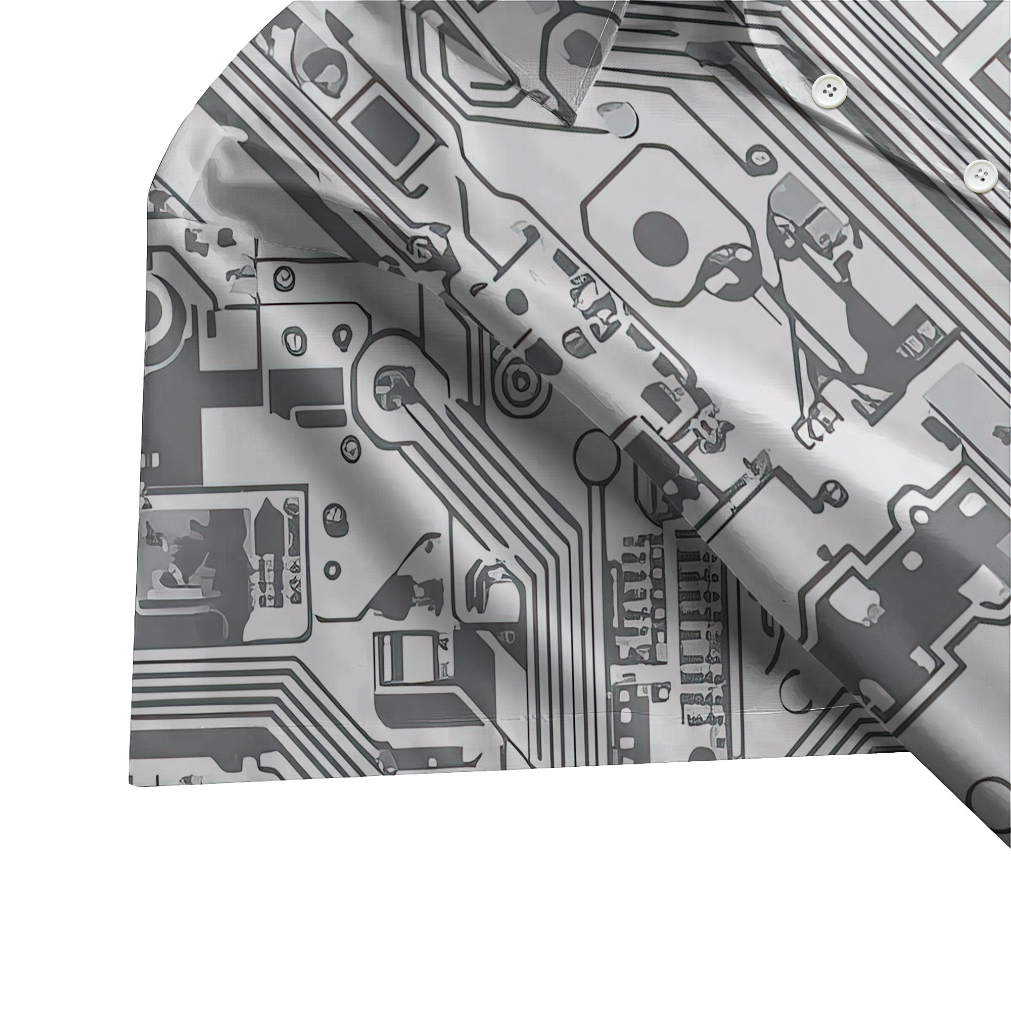 Circuit Board Nerdy Science Button Up Shirt