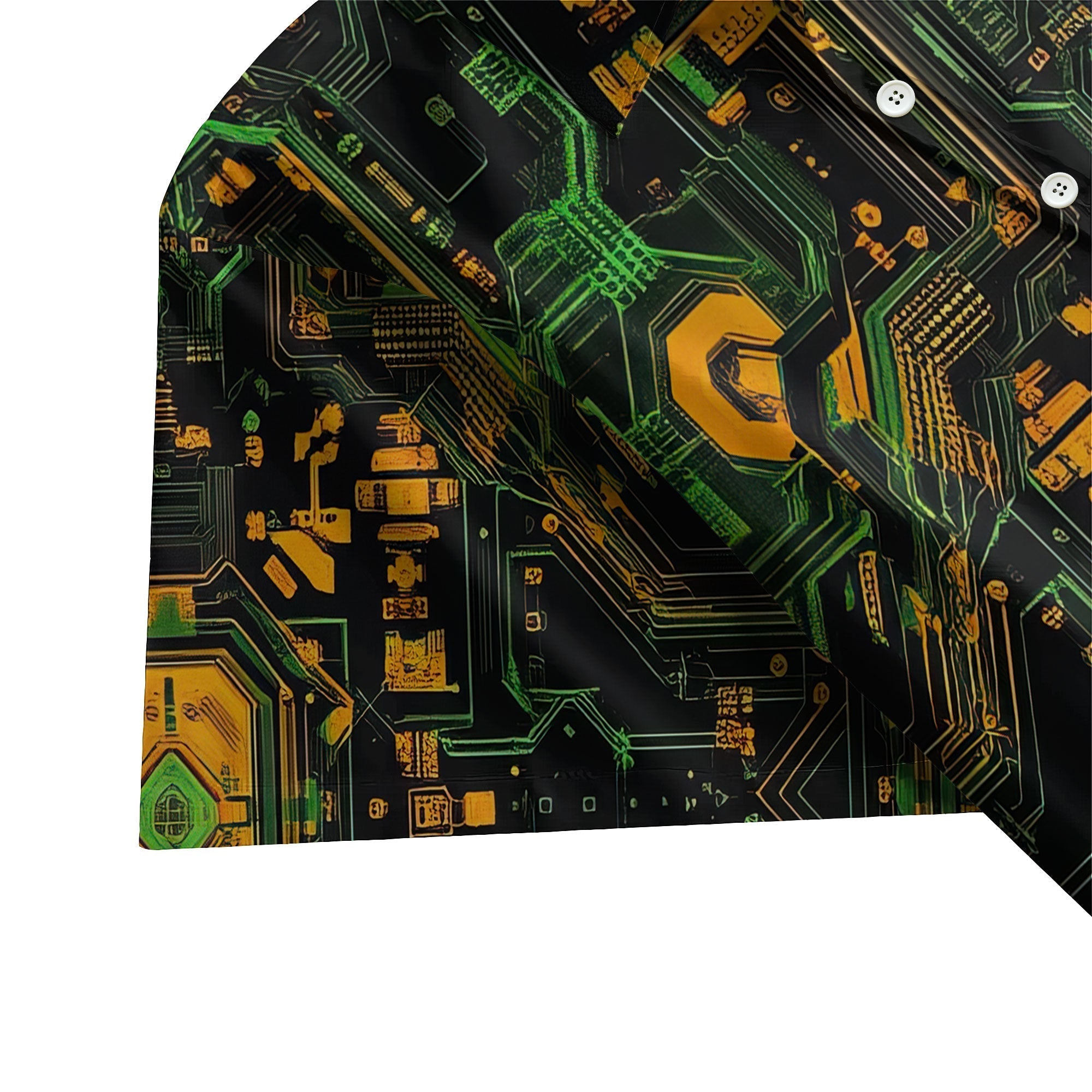 Circuit Boards Computer Science Button Shirt
