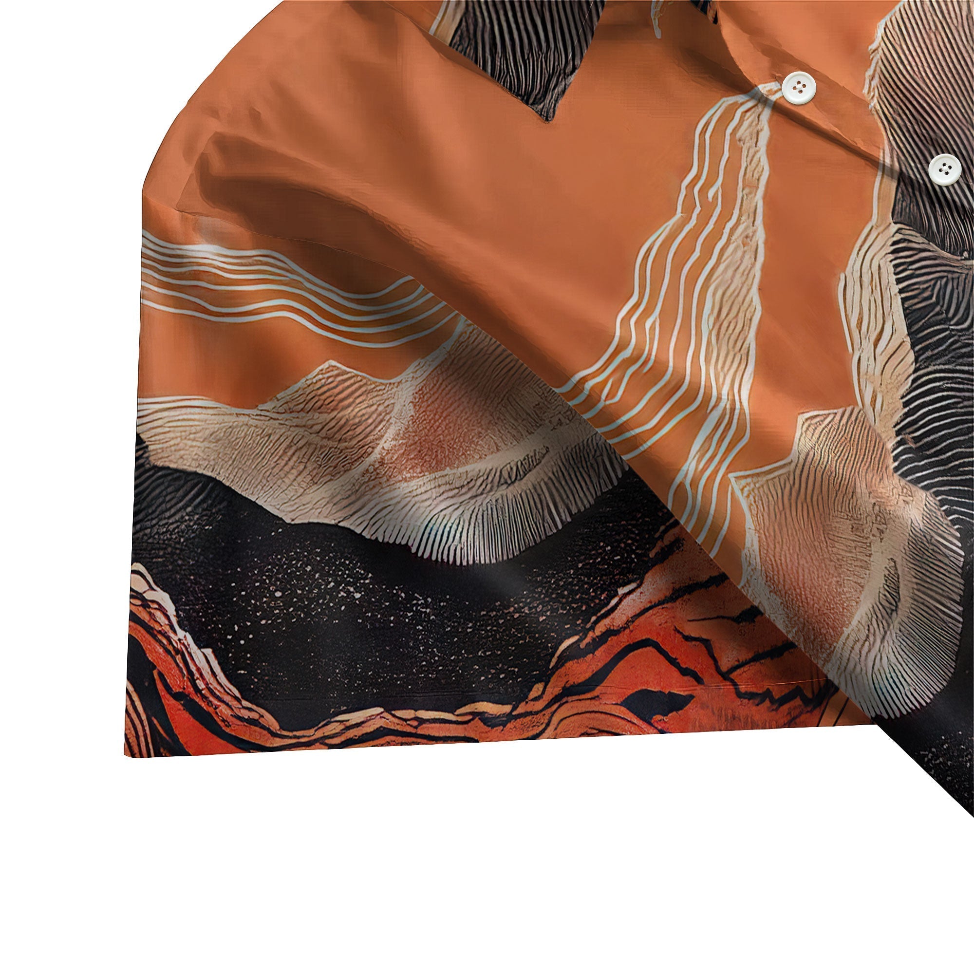 Mars Landscape Retro Space Button Up Shirt