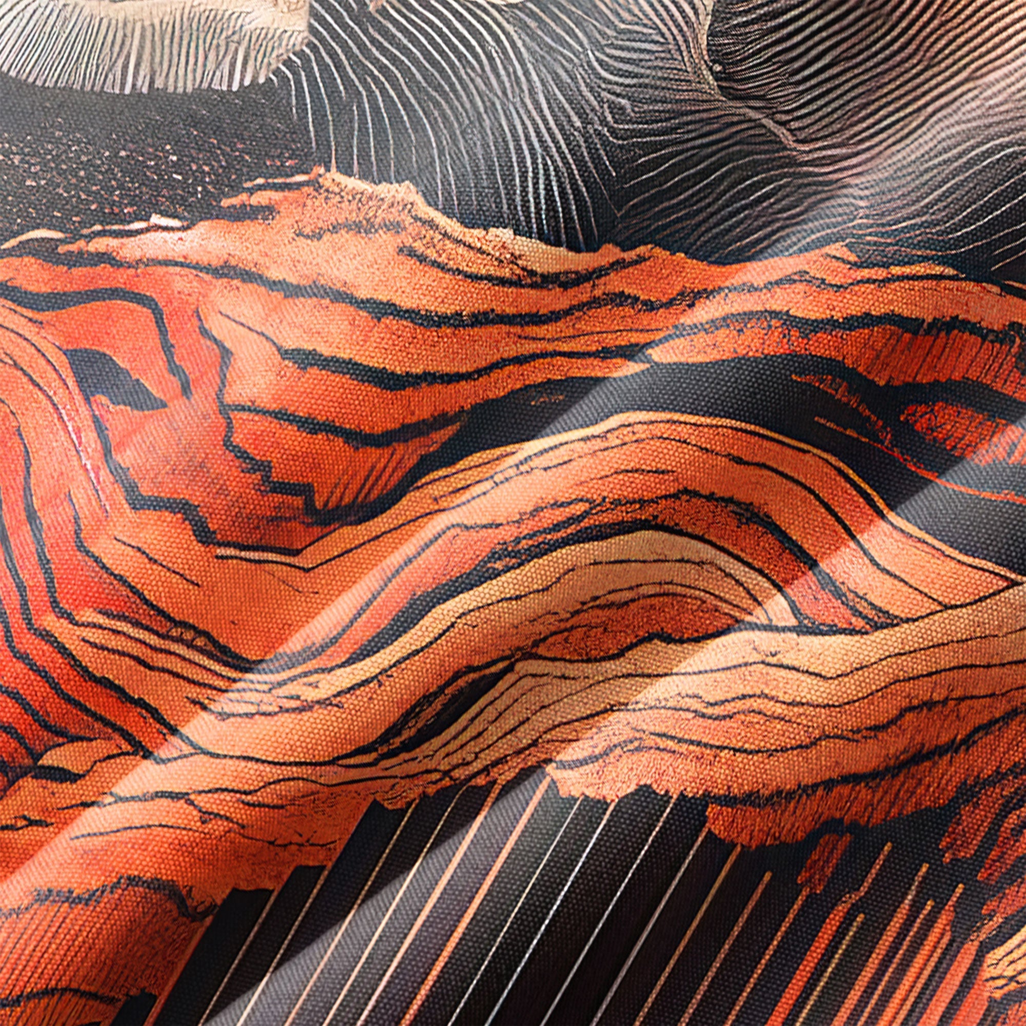 Mars Landscape Retro Space Button Up Shirt