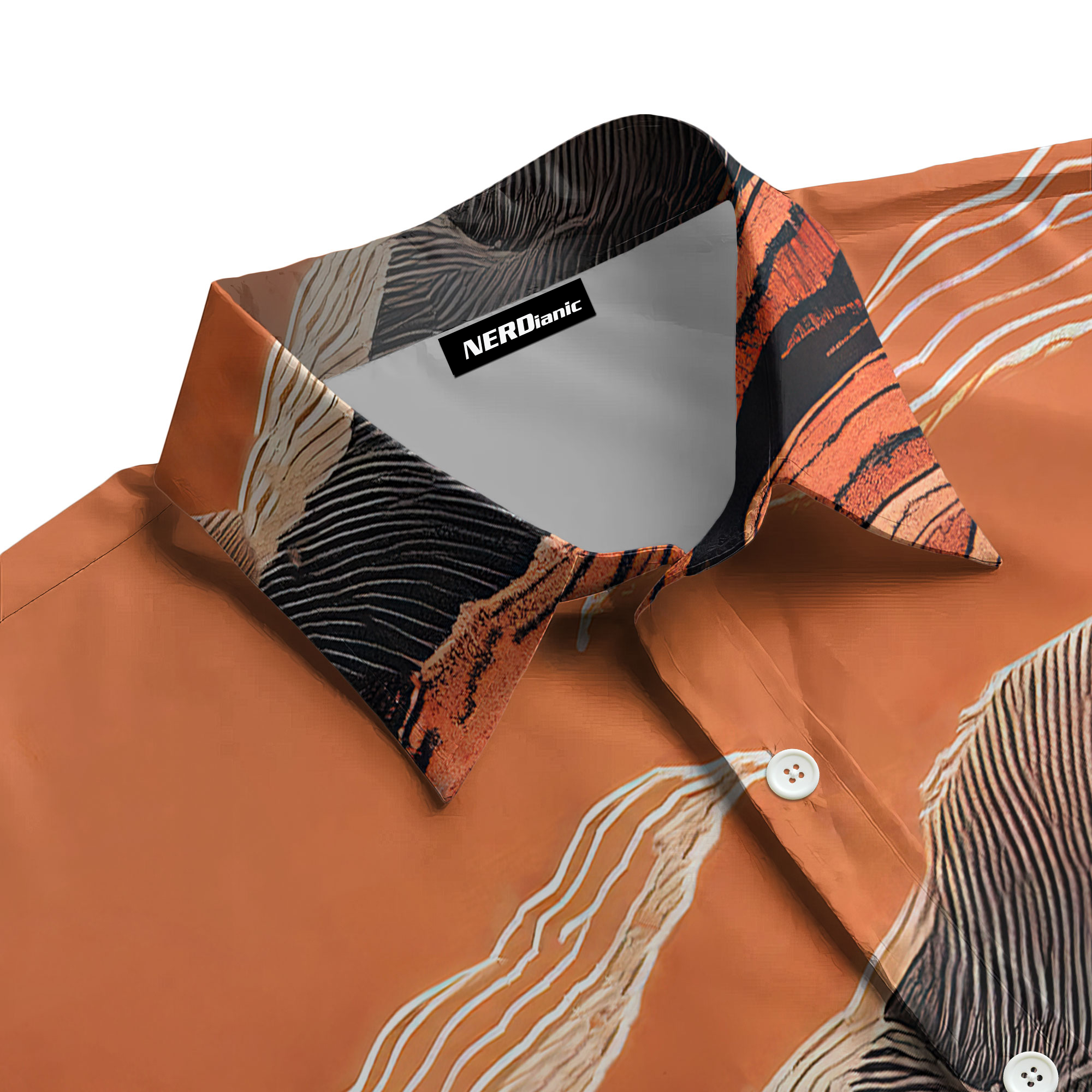 Mars Landscape Retro Space Button Up Shirt