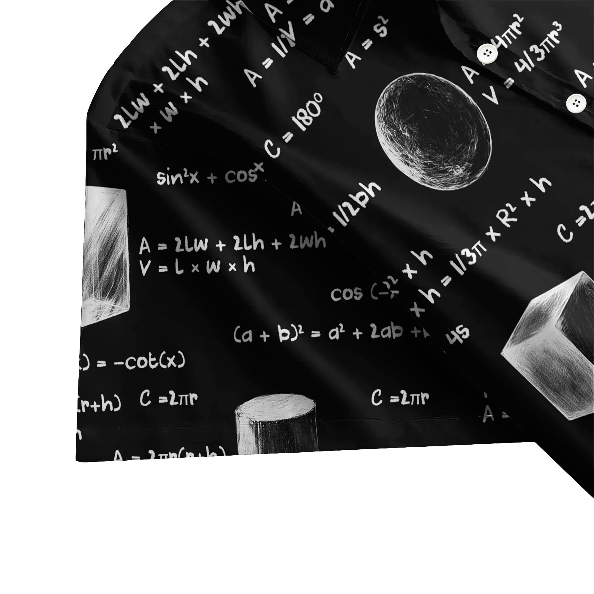 Math Formula Science Button Up Shirt