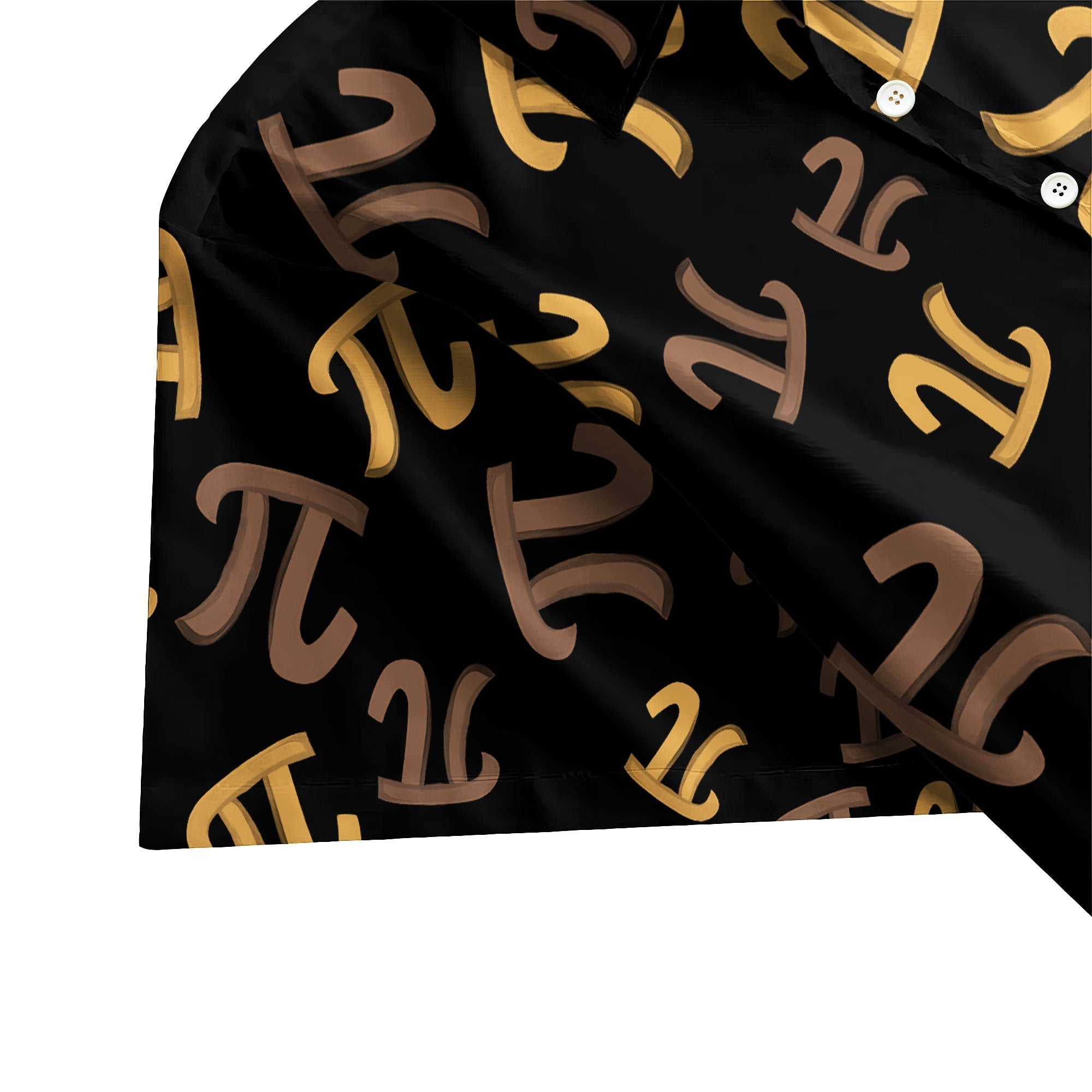 Pi Math Black Nerdy Science Button Up Shirt