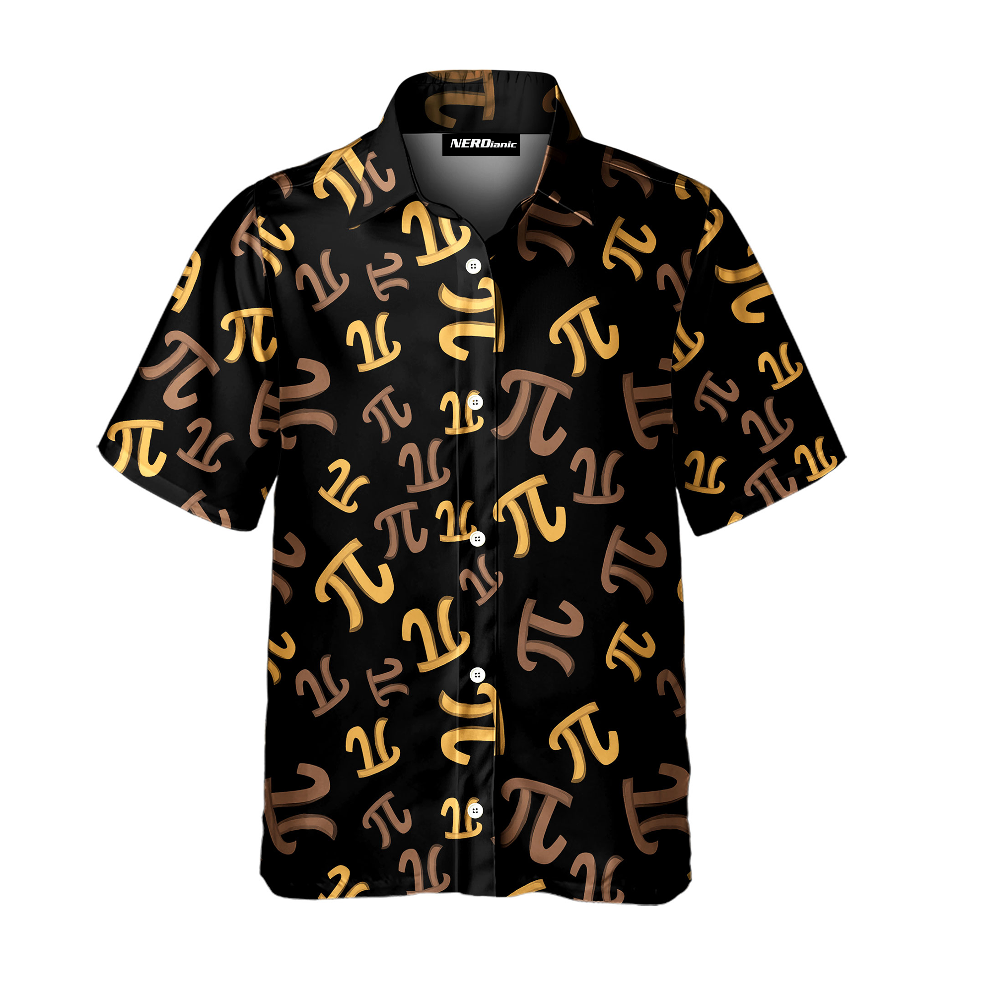 Pi Math Black Nerdy Science Button Up Shirt