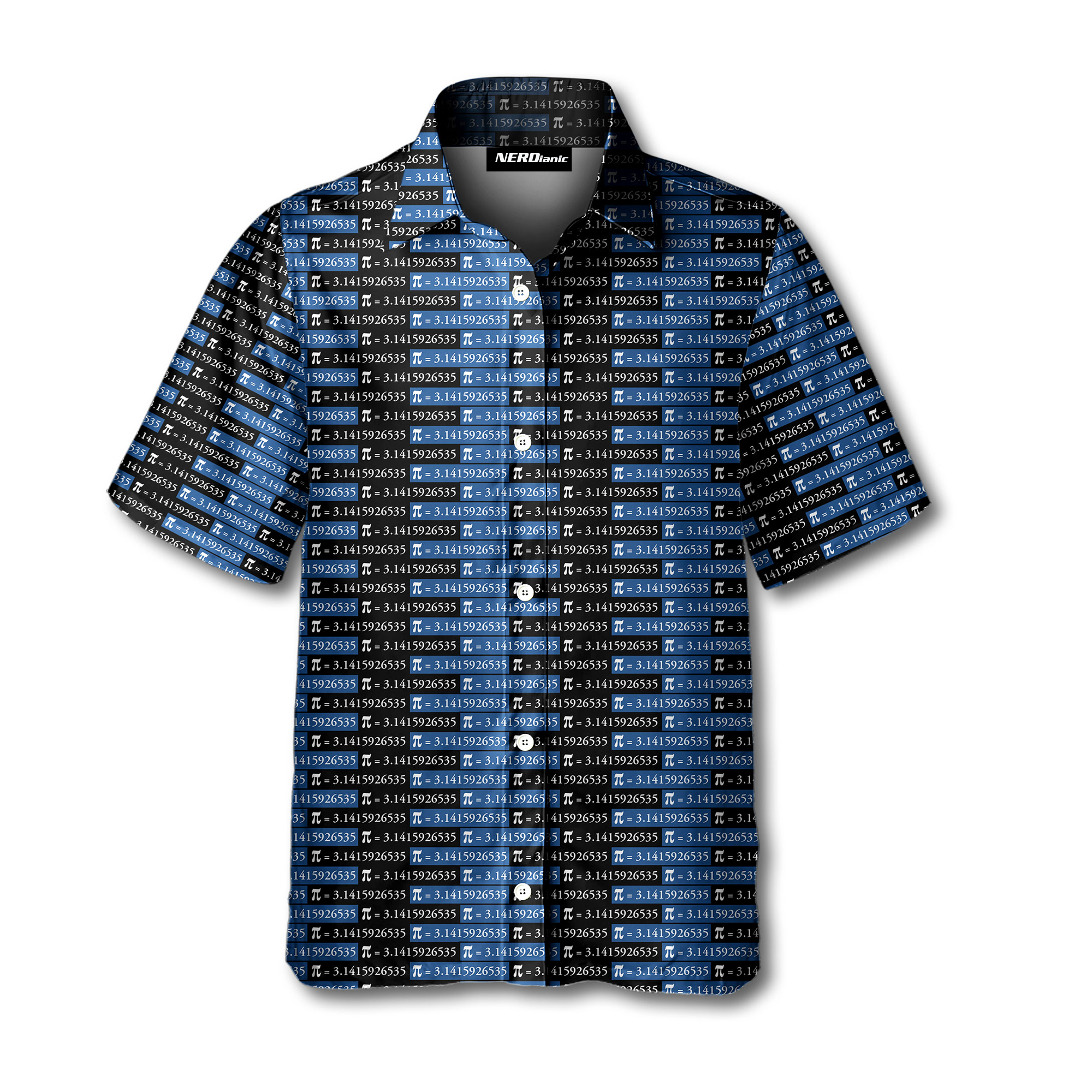 Pi Pattern Math Science Button Up Shirt