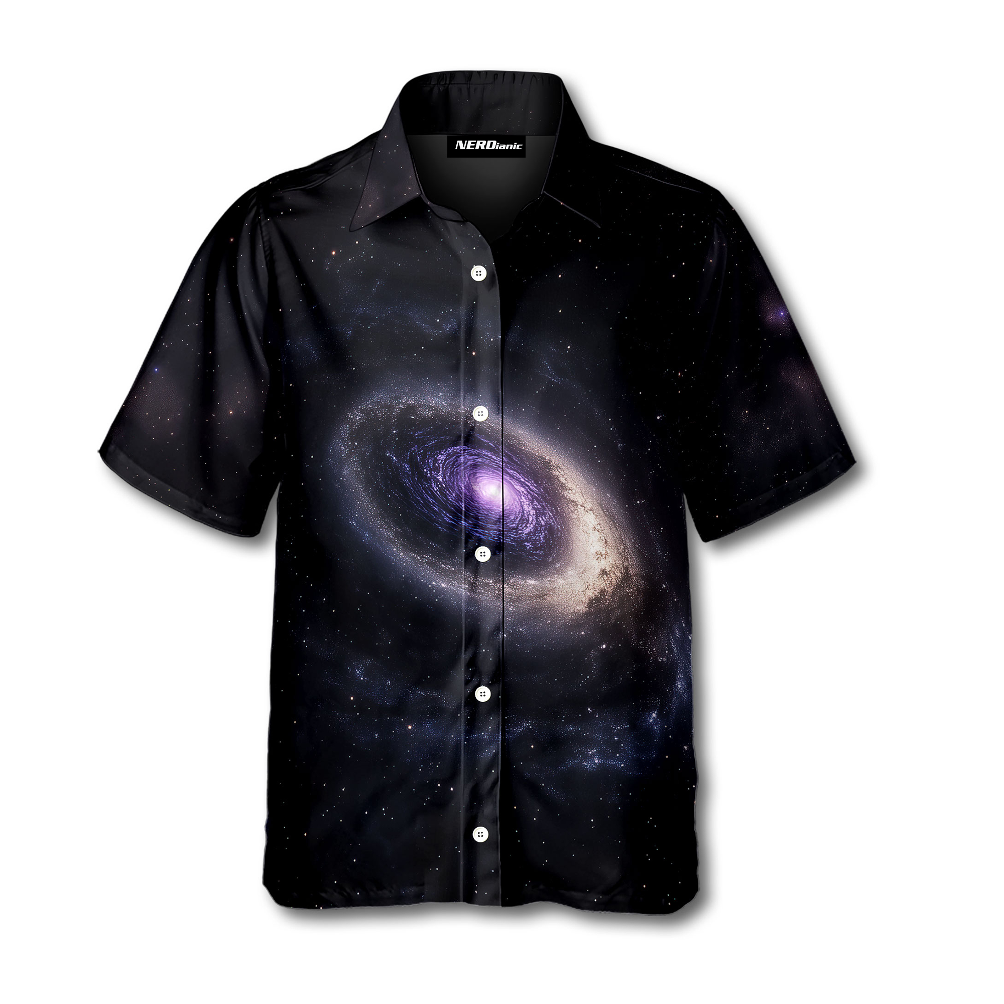 Space Galaxy Nerdy Retro Space Button Up Shirt