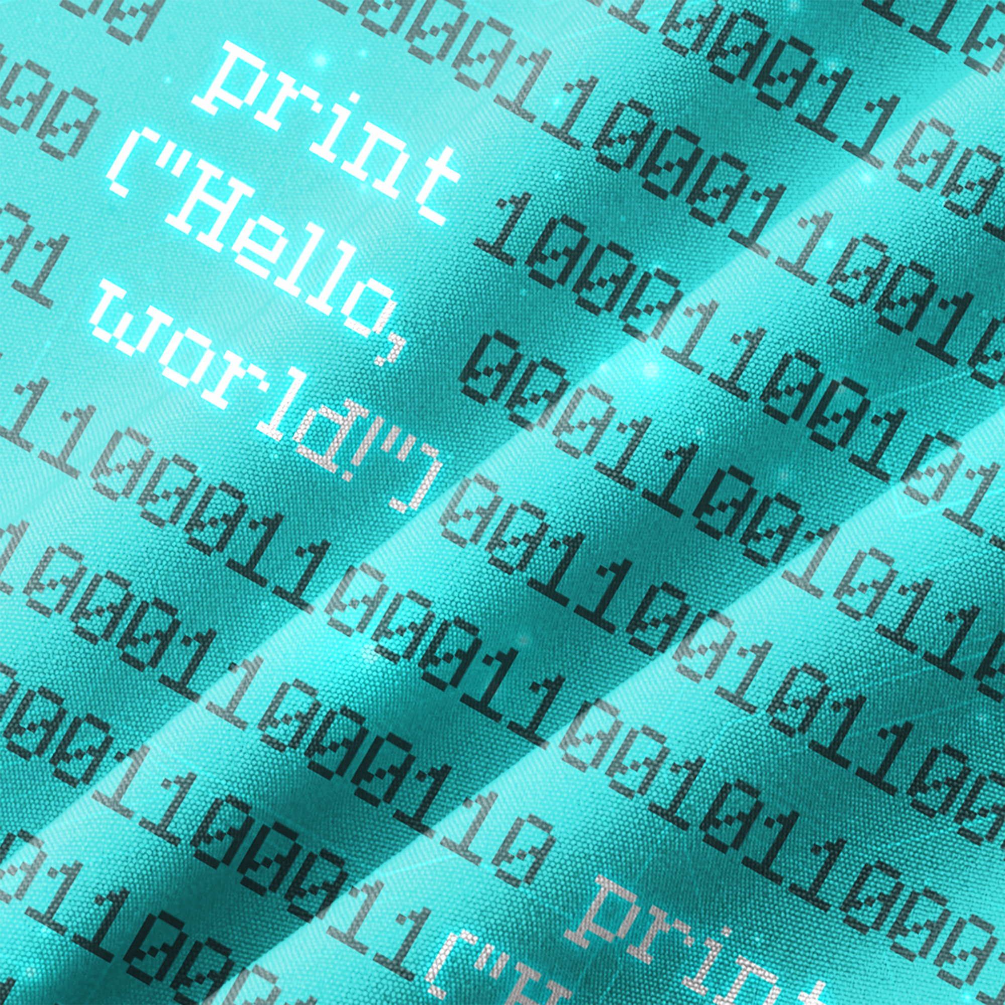 Hello World Binary Technology Button Up Shirt