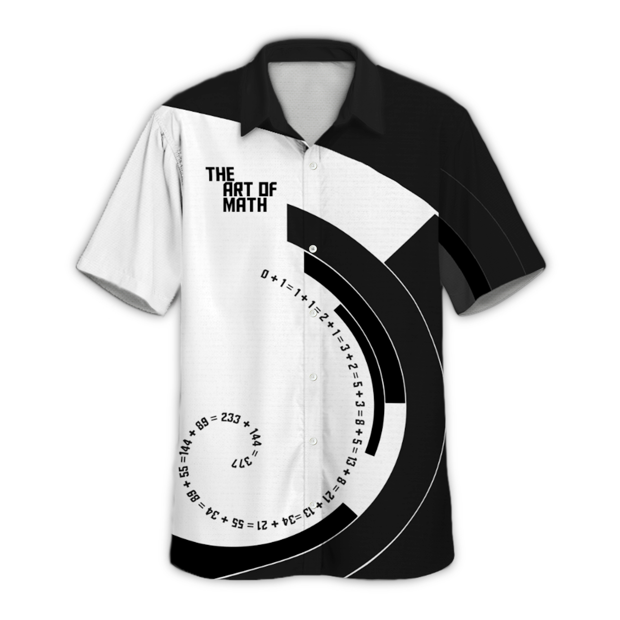 Math Art Button Up Shirt