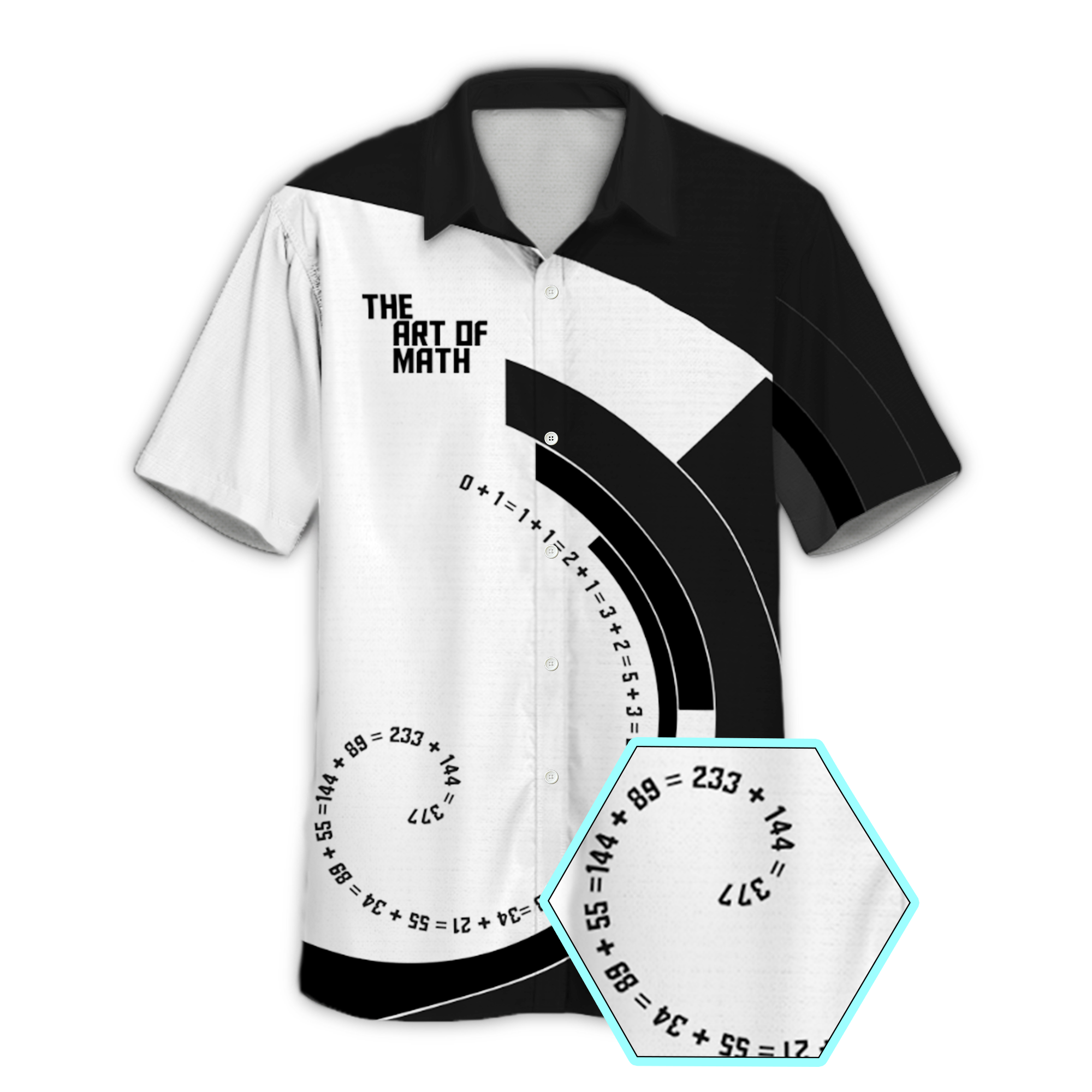 Fibonacci Art Of Math Button Up Shirt