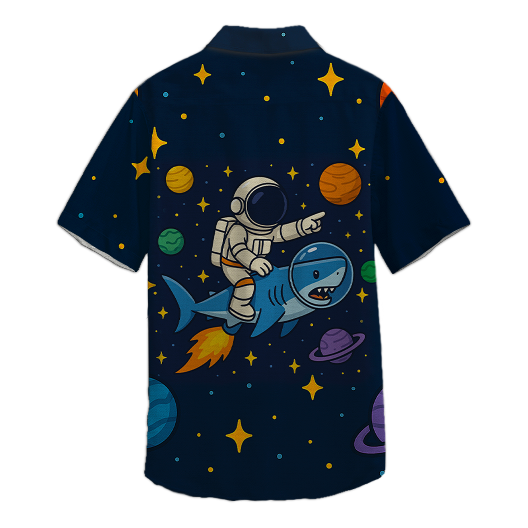 Astronaut Galaxy Space Retro Space Button Up Shirt