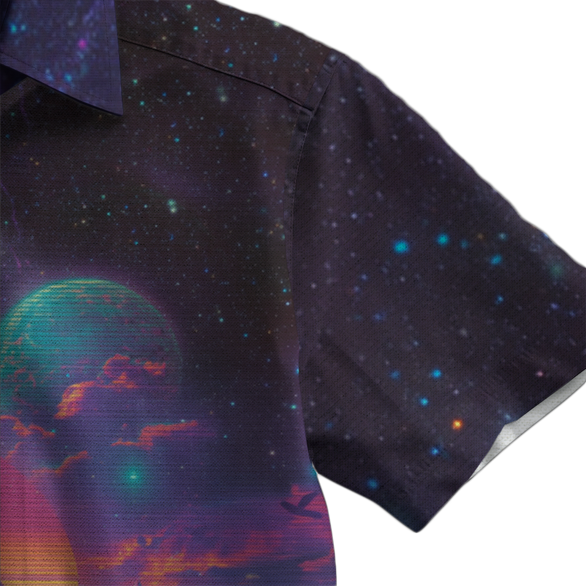 Spacewaves Retro Space Button Up Shirt