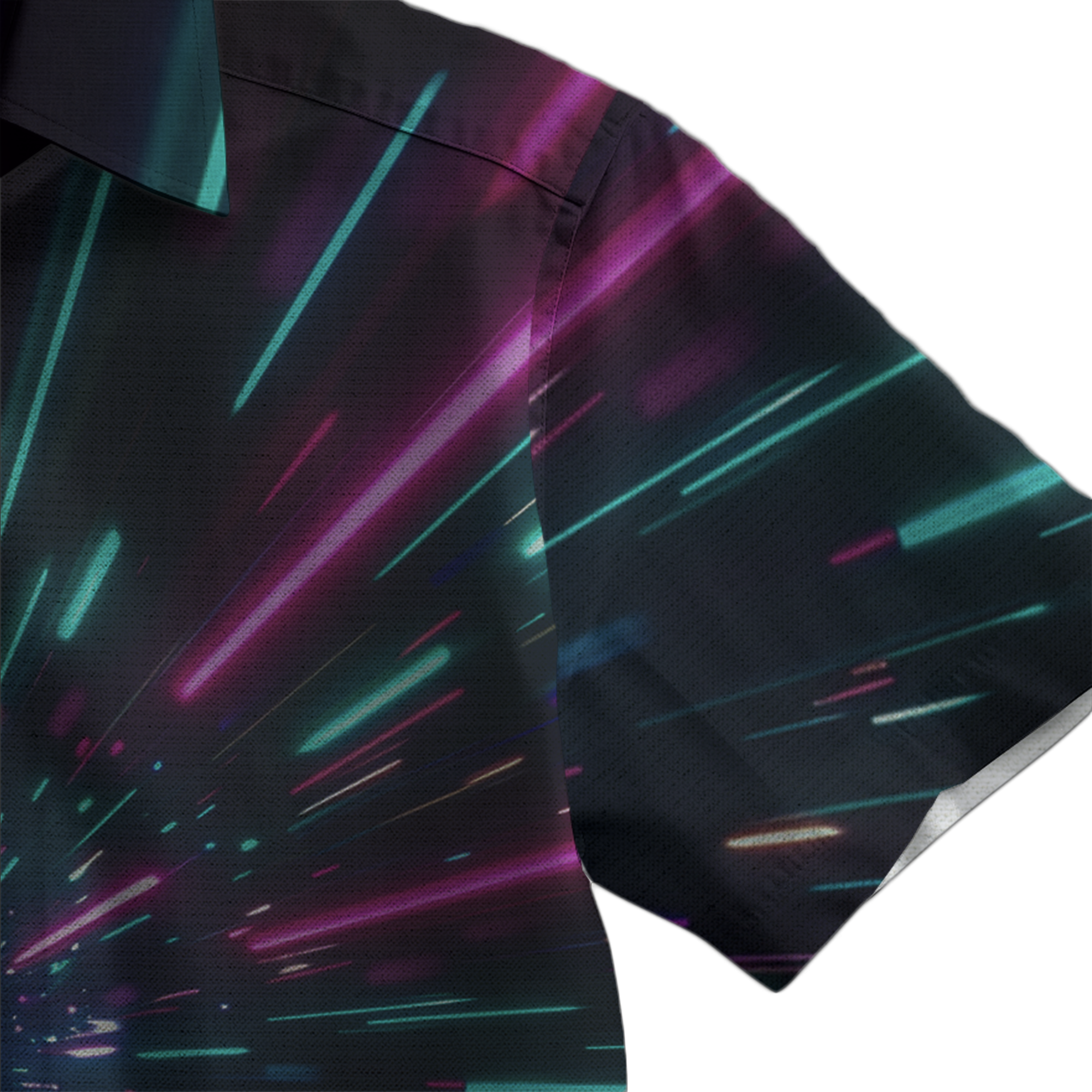 Galaxy Black Retro Space Button Up Shirt