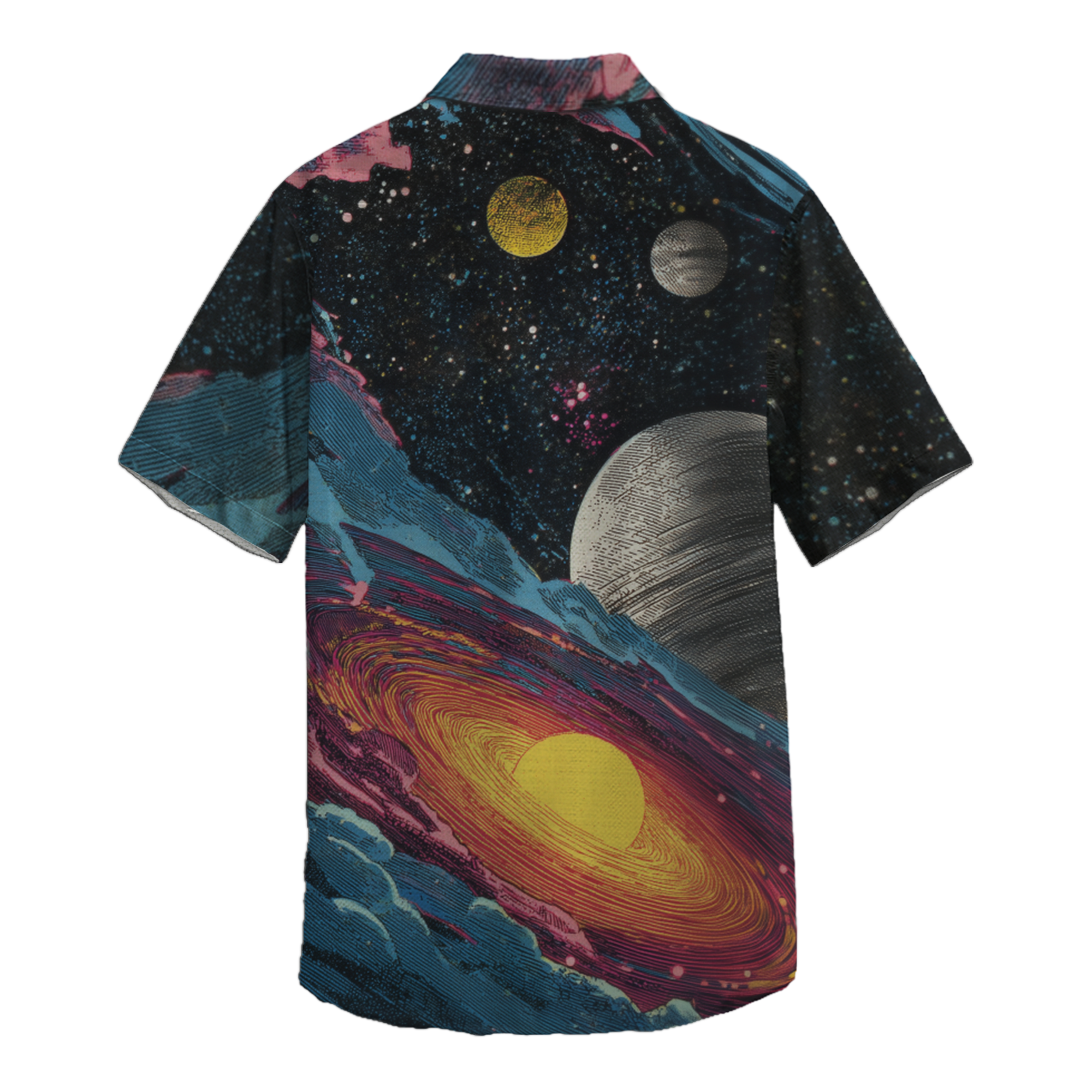 Vortex Galaxy Retro Space Button Up Shirt