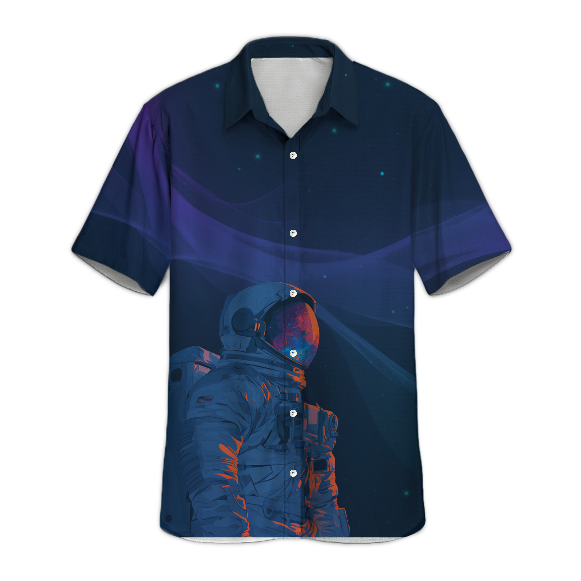 Lonely Astronauts Retro Space Button Up Shirt