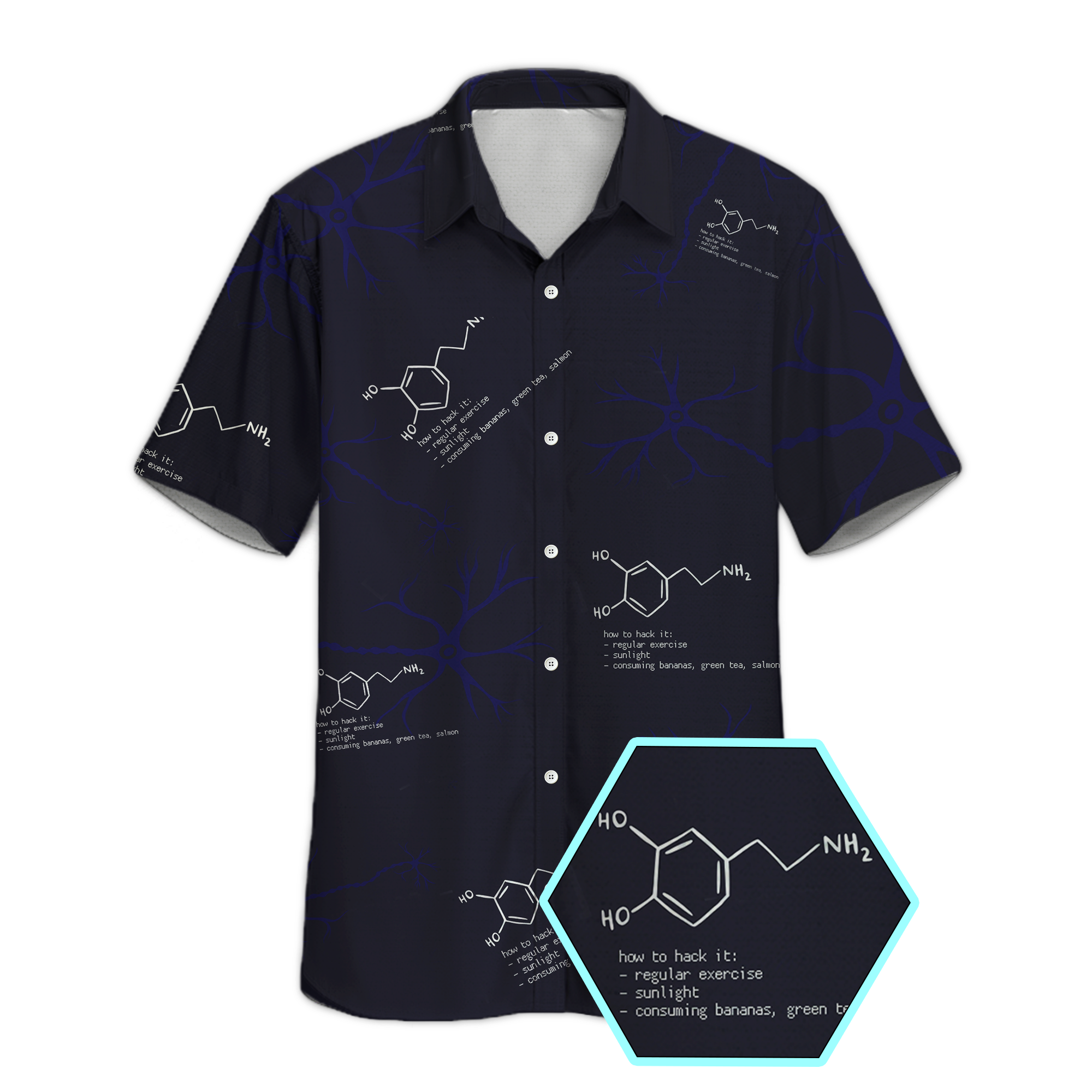 Hack Mind Science Button Shirt