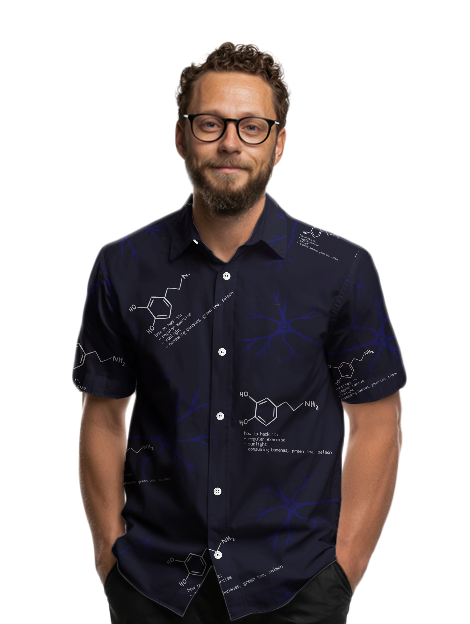 Hack Mind Science Button Shirt