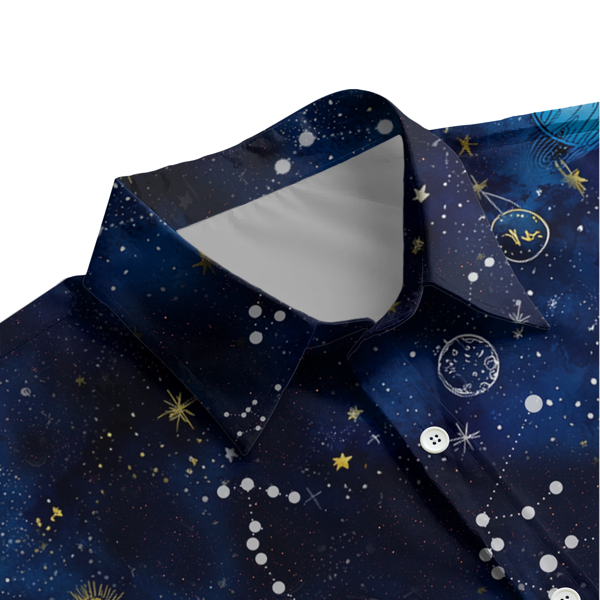 Planet Galaxy Retro Space Button Up Shirt