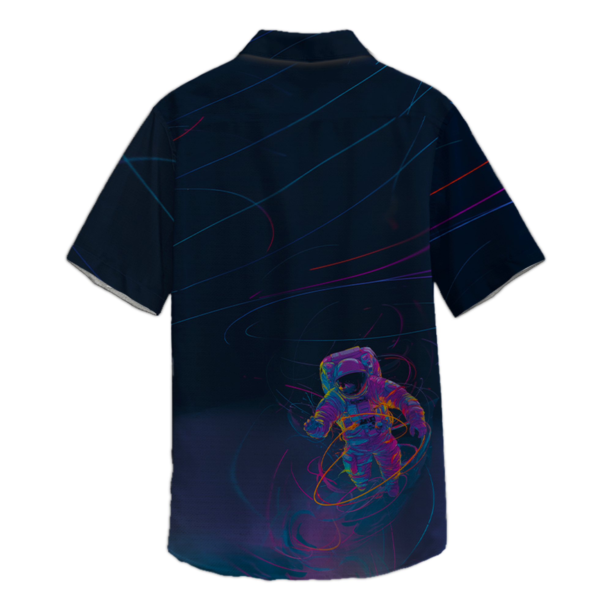 Astronauts Galaxy Black Retro Space Button Up Shirt