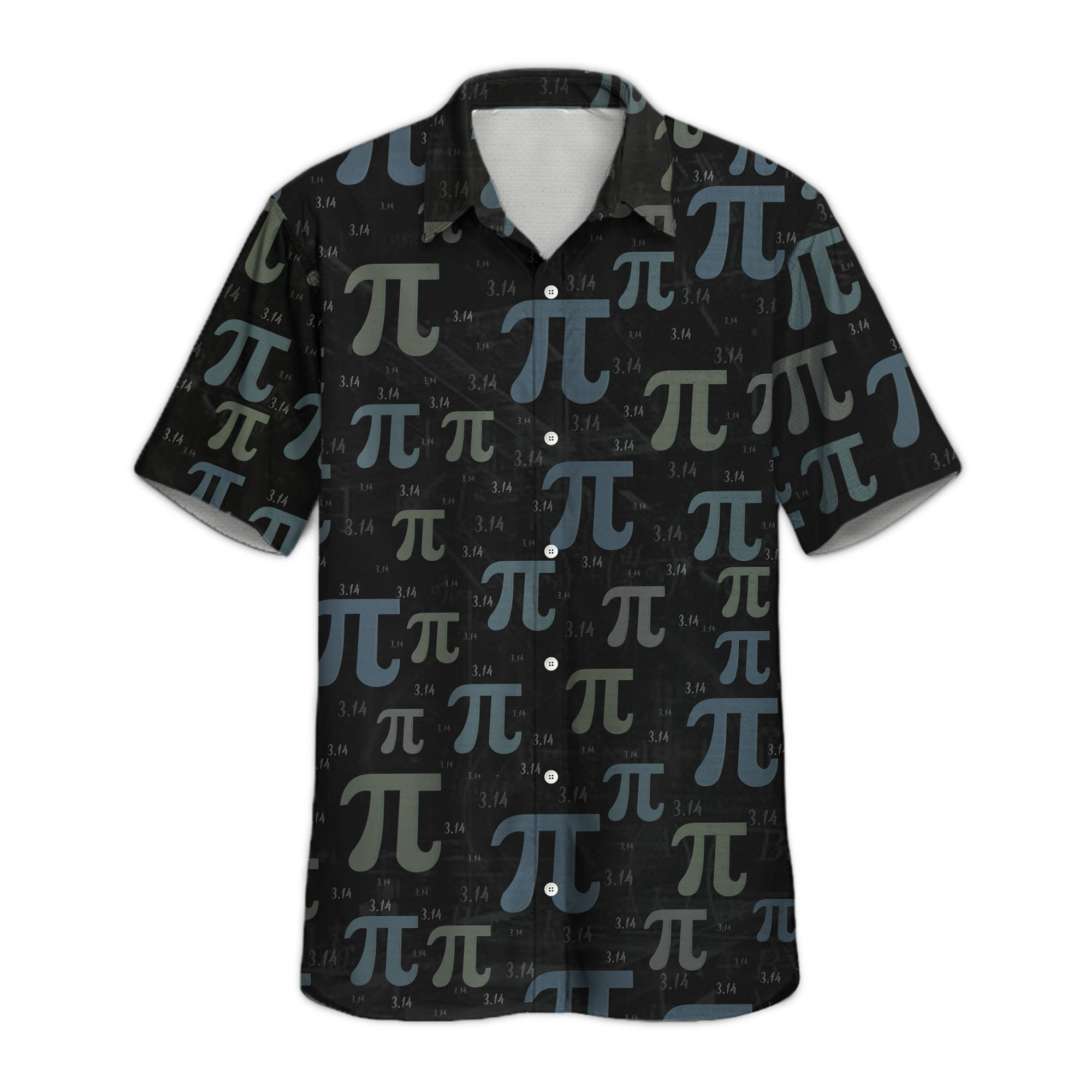 Pi Math Black Button Up Shirt
