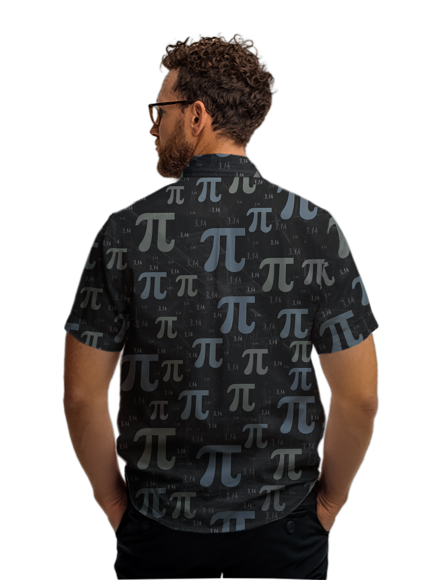Pi Math Black Button Up Shirt