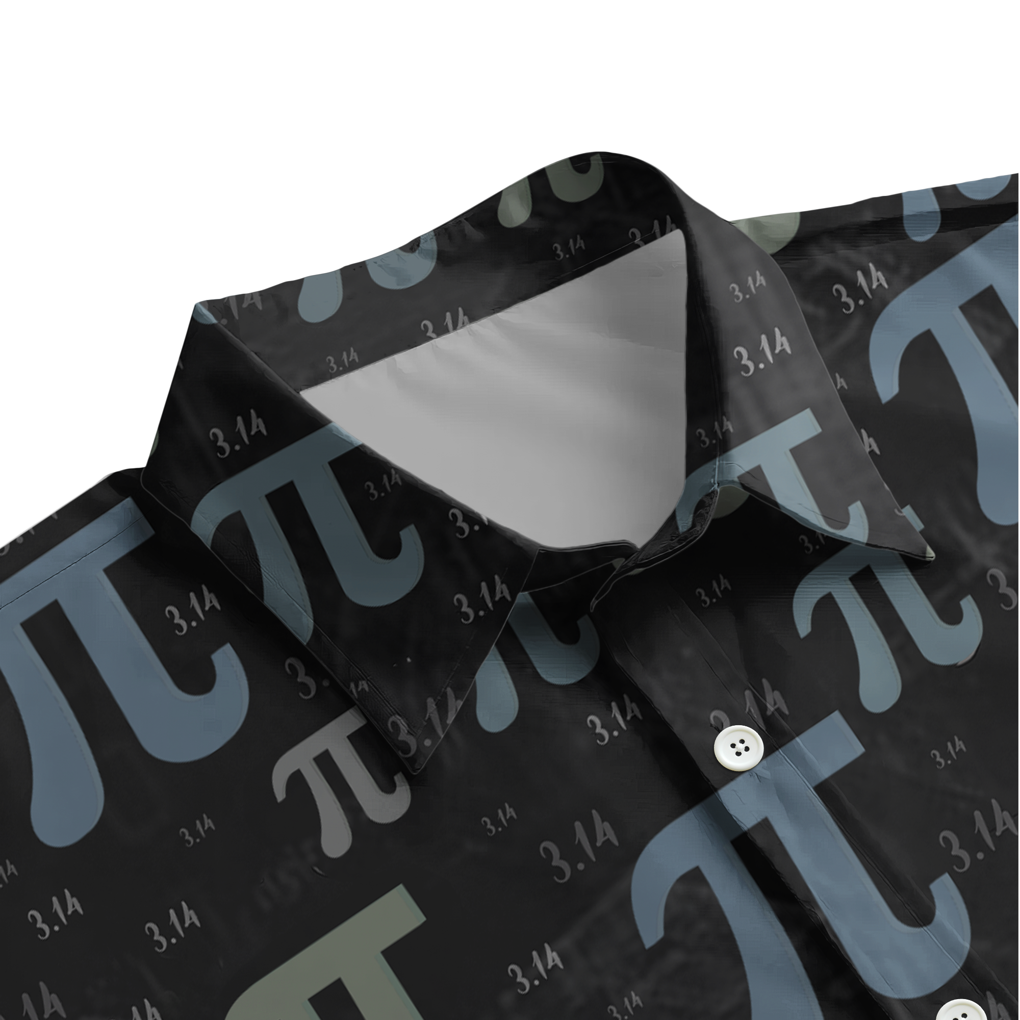 Pi Math Black Button Up Shirt