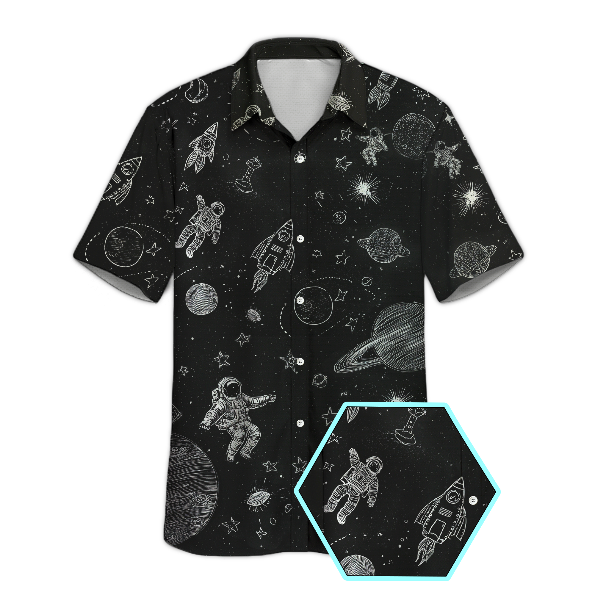 Space Mission Button Up Shirt