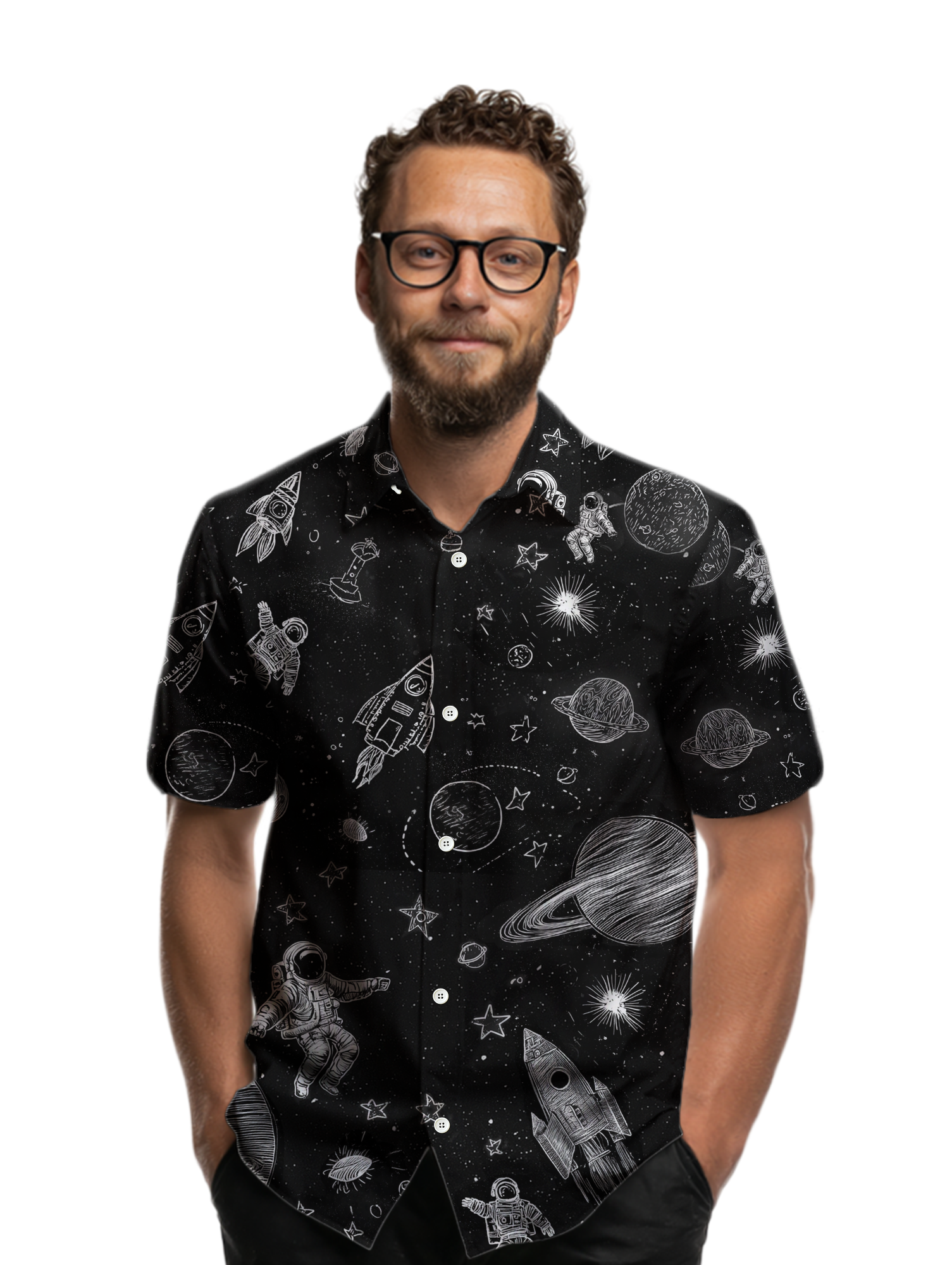 Space Mission Button Up Shirt